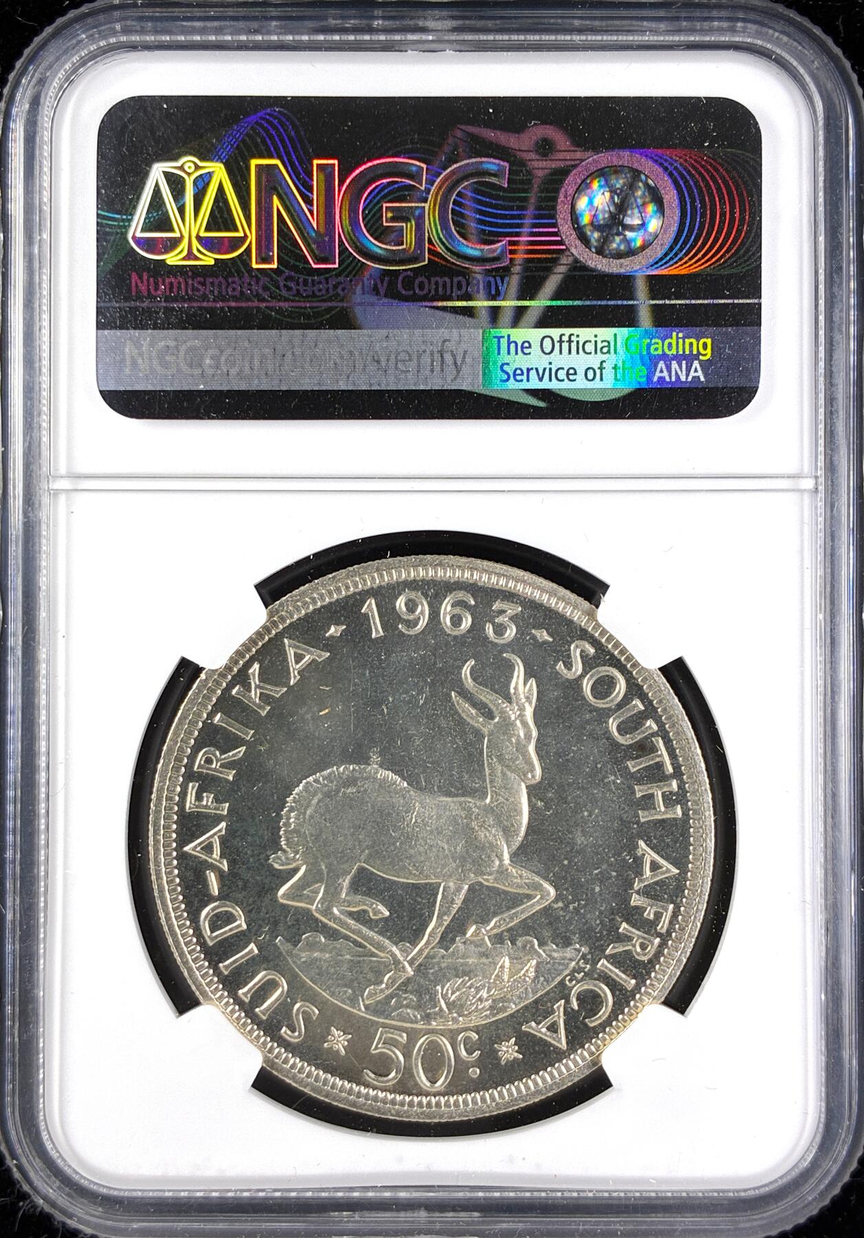 【雨安】【直播拍卖】【第0123期-评级币章】2026-01-10 周六 19:30 [评级非洲] South Africa 南非 50分 1963年 精制 NGC-PF66Cameo 精制币