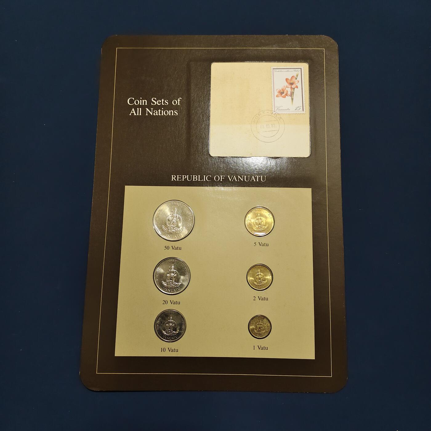 【全场包邮】纯粹捡漏拍492场【封装套币专场】-注意佣金 【富兰克林·世界各国硬币系列邮币卡】瓦努阿图共和国
