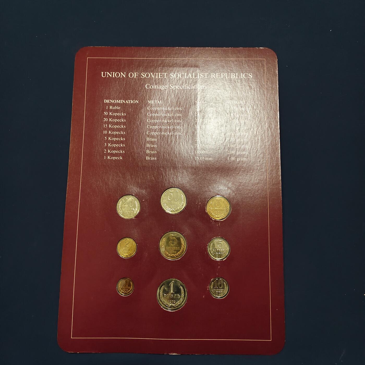 【全场包邮】纯粹捡漏拍492场【封装套币专场】-注意佣金 【富兰克林·世界各国硬币系列邮币卡】苏维埃社会主义联盟-1979年