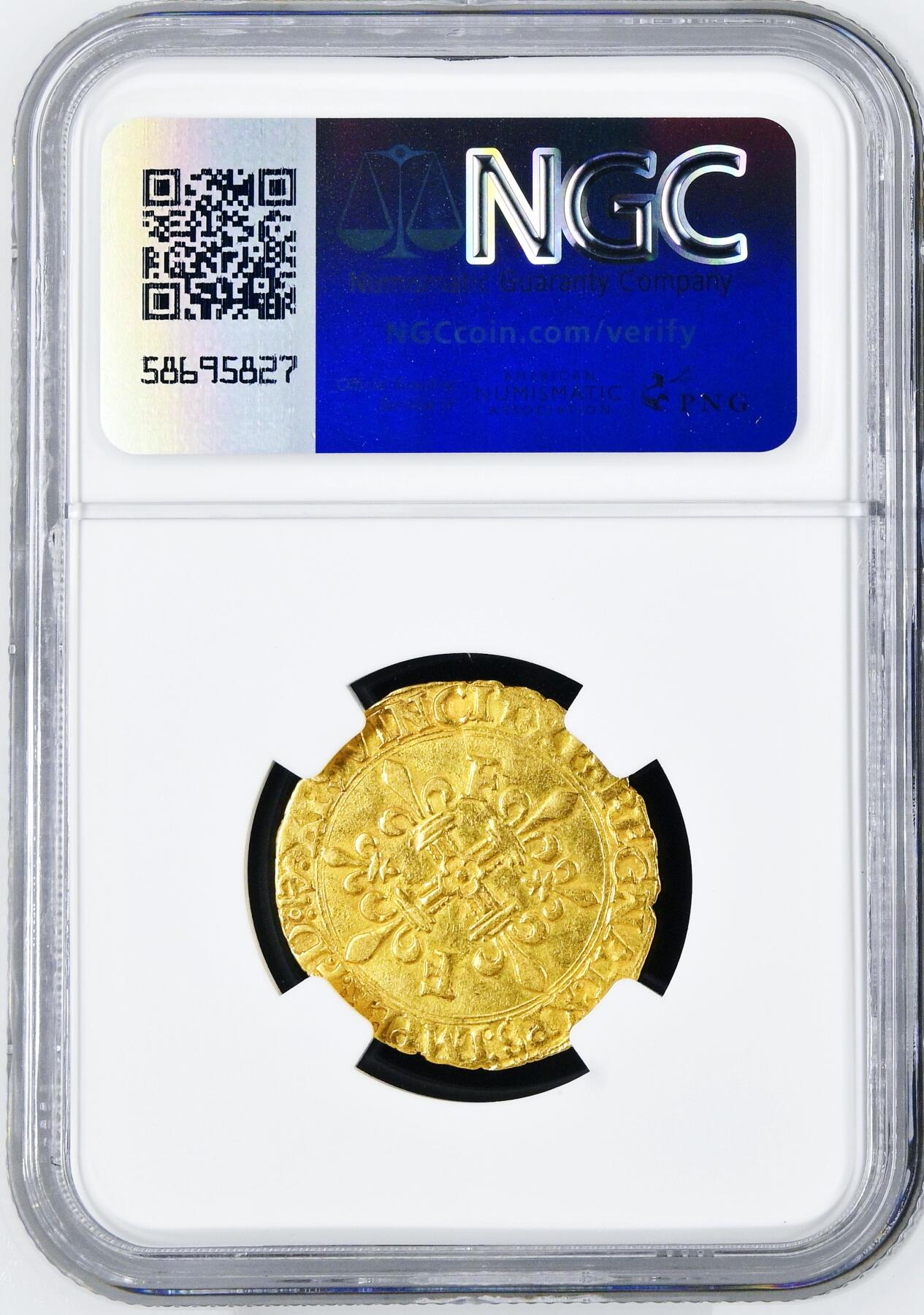 【Blue Auction】世界纸币精拍第772期——18级TOP拍卖/信誉/品质/专业/高效💫  【唯一亚军分 仅1枚更高分】法国1515-47年弗朗索瓦一世金埃居 NGC AU53 盾徽版 François I是法国历史上最著名且受爱戴的国王之一，1535年与奥斯曼帝国结盟，支持北美殖民活动。引入达·芬奇等艺术家，任命其为首席画家并资助定居法国。1539年签署《维尔-科特雷法令》确立法语为官方语言，推动卢浮宫转型艺术收藏机构。