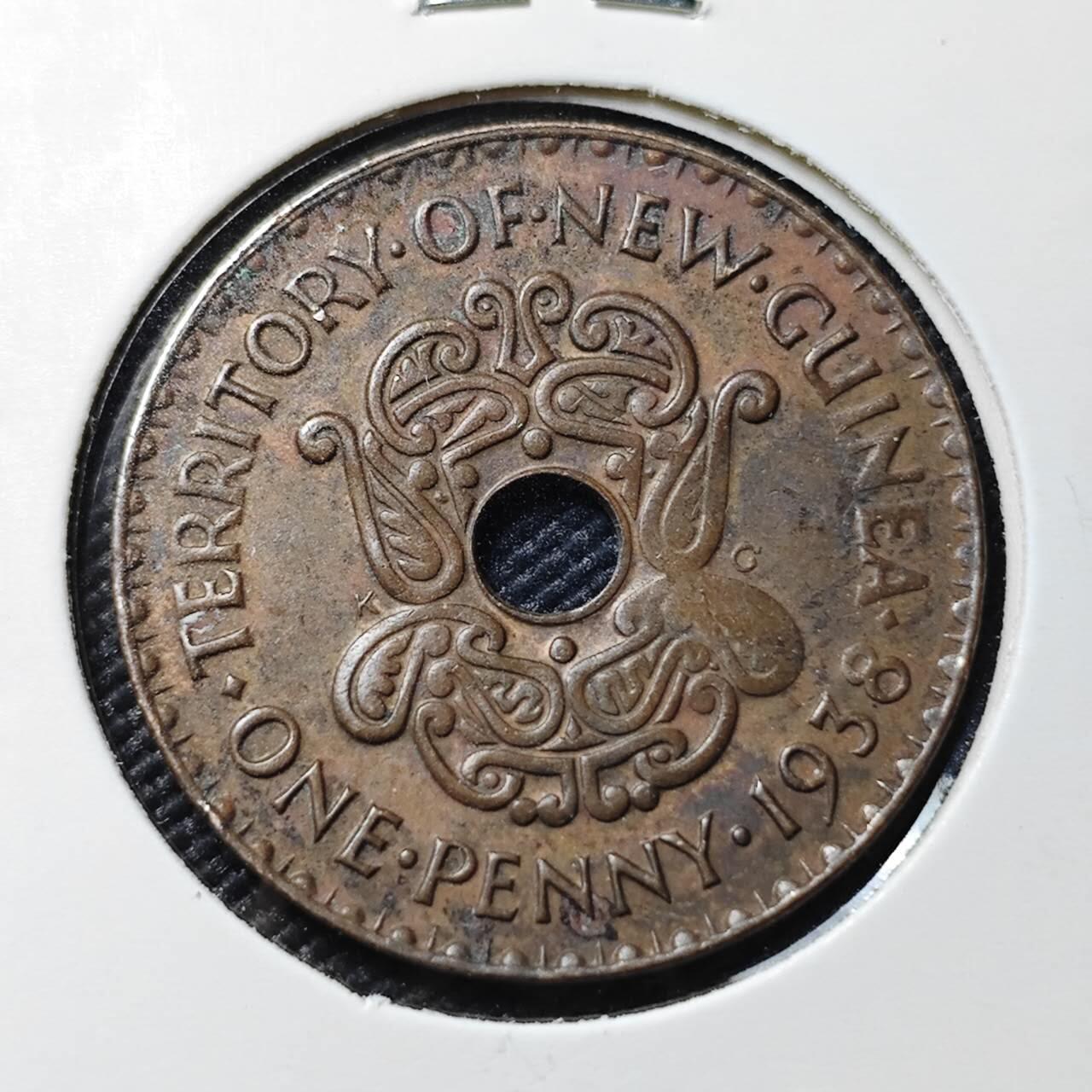 KK钱币收藏小铺  第386期  2月预留时间 周末发货  1938英属几内亚1便士