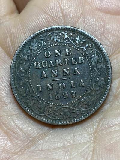 2026年第四场(总第一百七十三场）外国好品散币场(免佣金) - 英属印度1897年1/4安娜(维多利亚女王中年带冠)