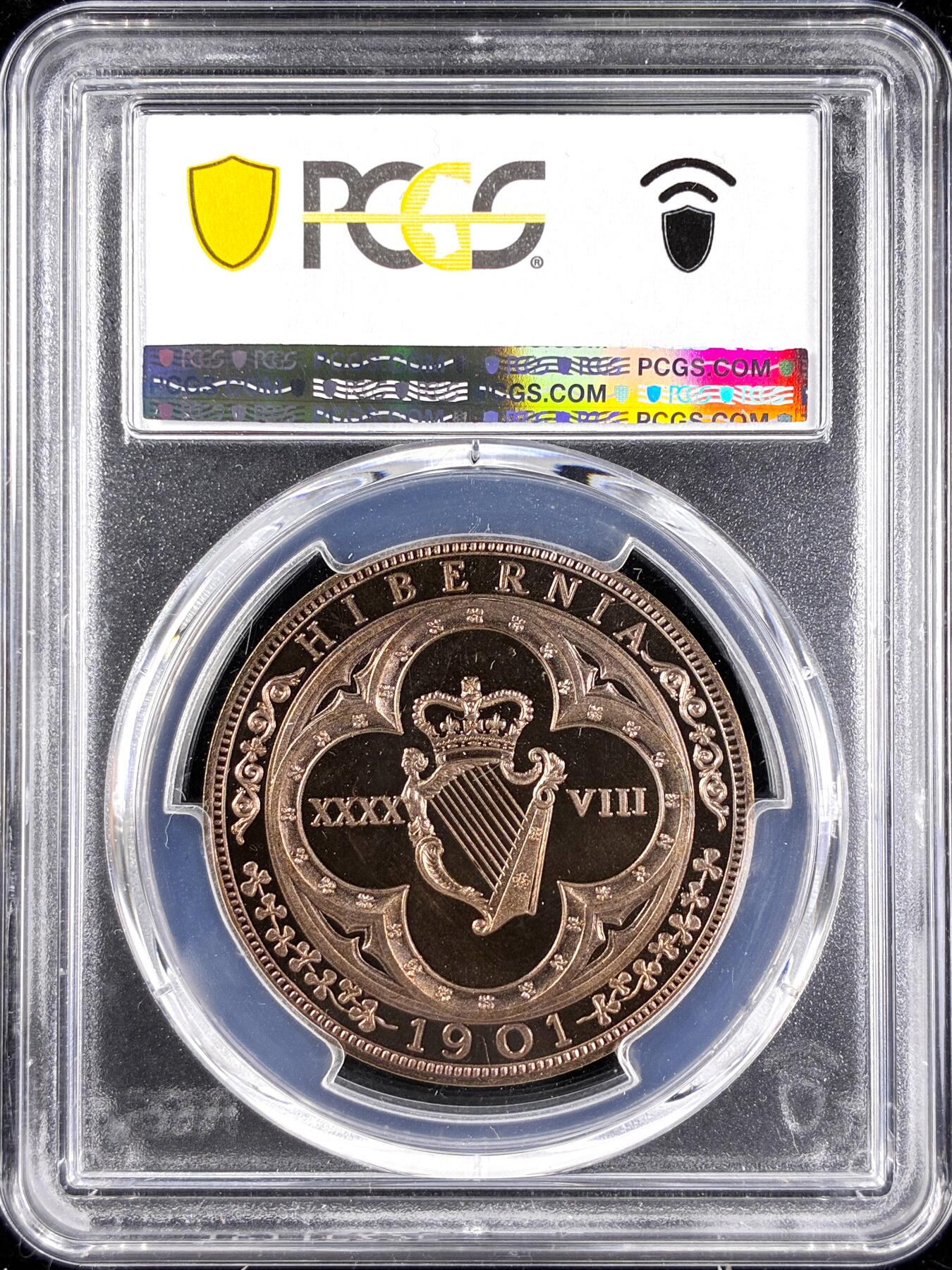 【雨安】【直播拍卖】【第0123期-评级币章】2026-01-10 周六 19:30 [评级欧洲] Ireland 爱尔兰 48D 1901年 爱德华七世 X#13b 精制 PCGS-PR67RD 精制币