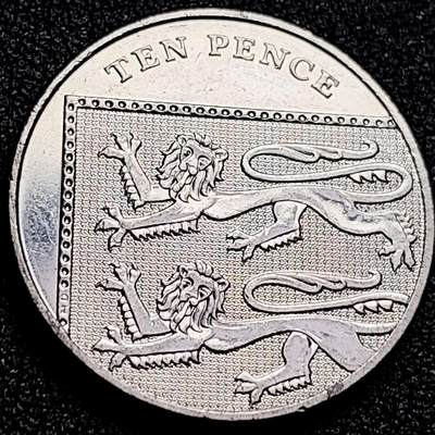 泉币菌-第166场- 新年第九场 精品福利场 - 双师版 英国10便士镀镍钢硬币 2011年 女王钱币 24.5毫米6.5