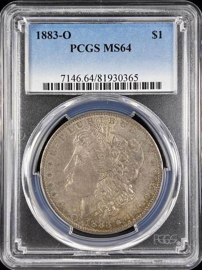 【雨安】【直播拍卖】【第0123期-评级币章】2026-01-10 周六 19:30 - [评级美洲] USA 美国 1美元 (1878-1921) 摩根 1883年O  PCGS-MS64