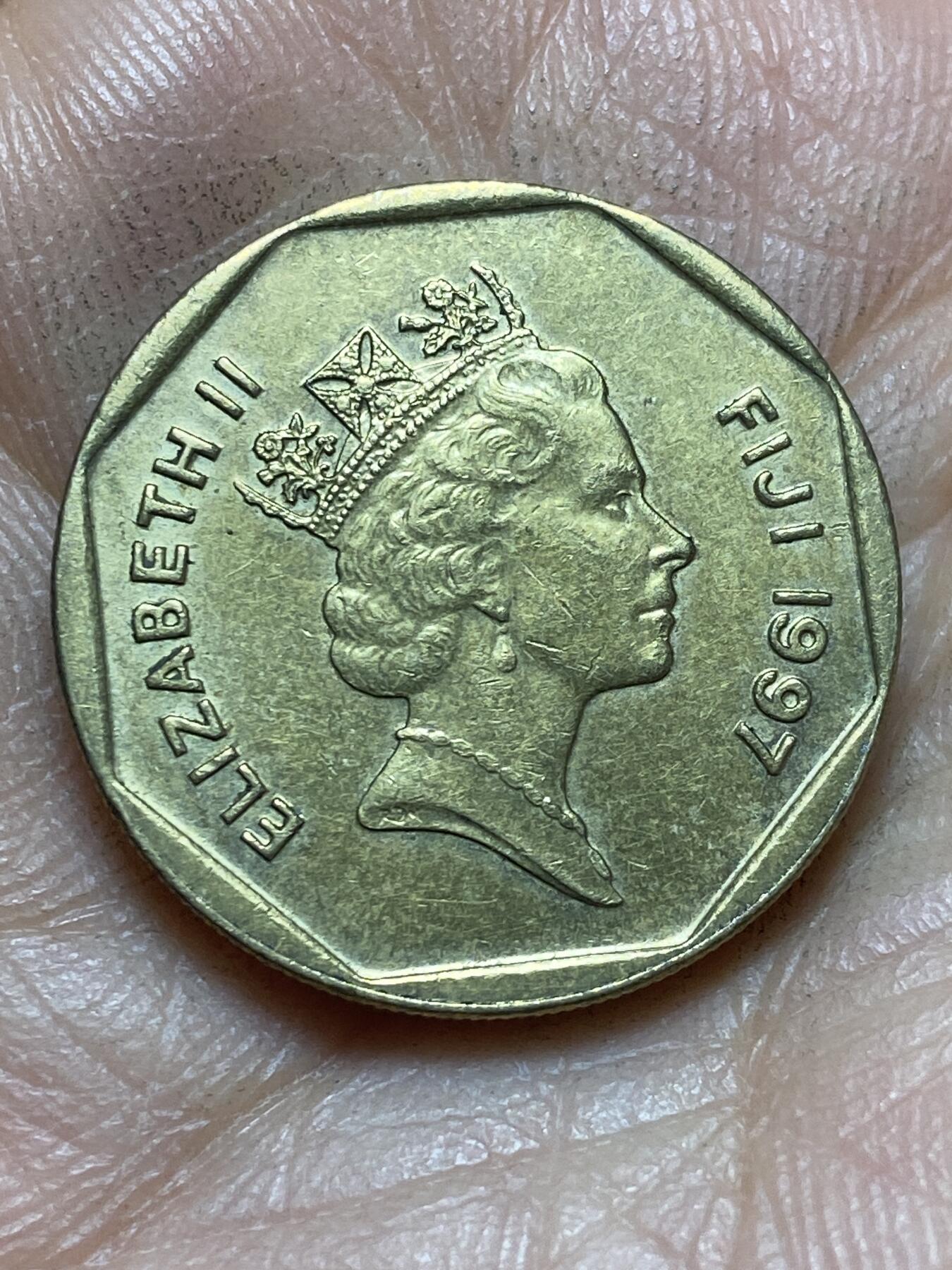 2026年第四场(总第一百七十三场）外国好品散币场(免佣金) 斐济🇫🇯1997年1元(伊丽莎白二世中年高冠)