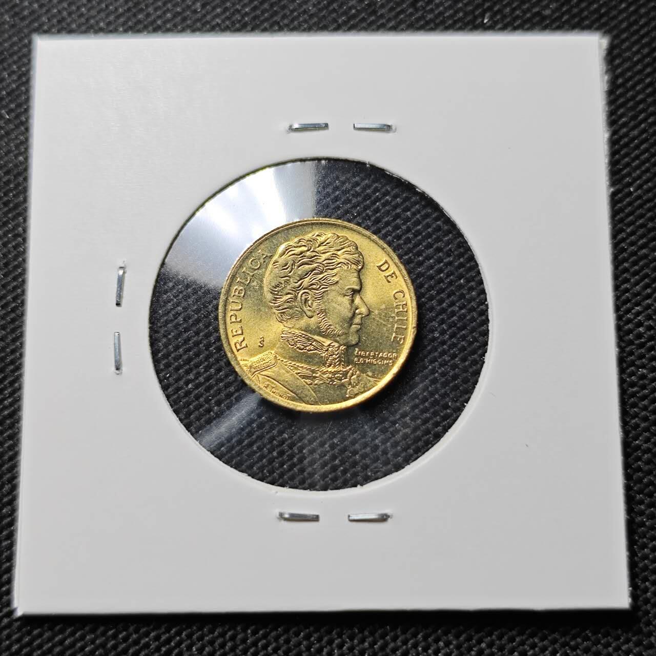 KK钱币收藏小铺  第387期  2月预留时间 周末发货  1987智利1比索 好品