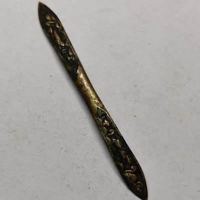 杂件专场94期 - 清代鎏金发簪，花纹精美