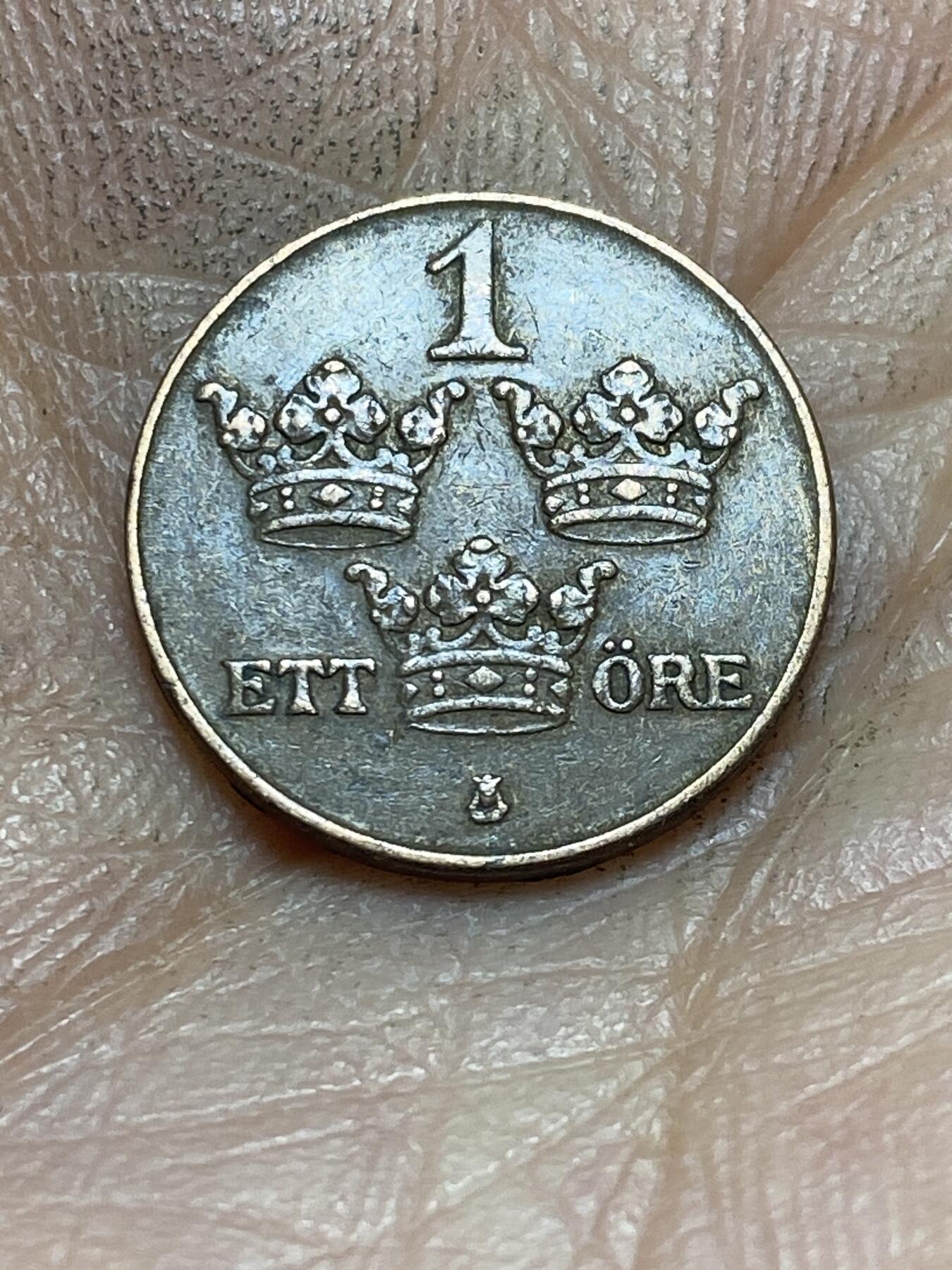 2026年第四场(总第一百七十三场）外国好品散币场(免佣金) 瑞典🇸🇪1936年1欧尔(古斯塔夫五世时期第一版，Long 6–长6版)