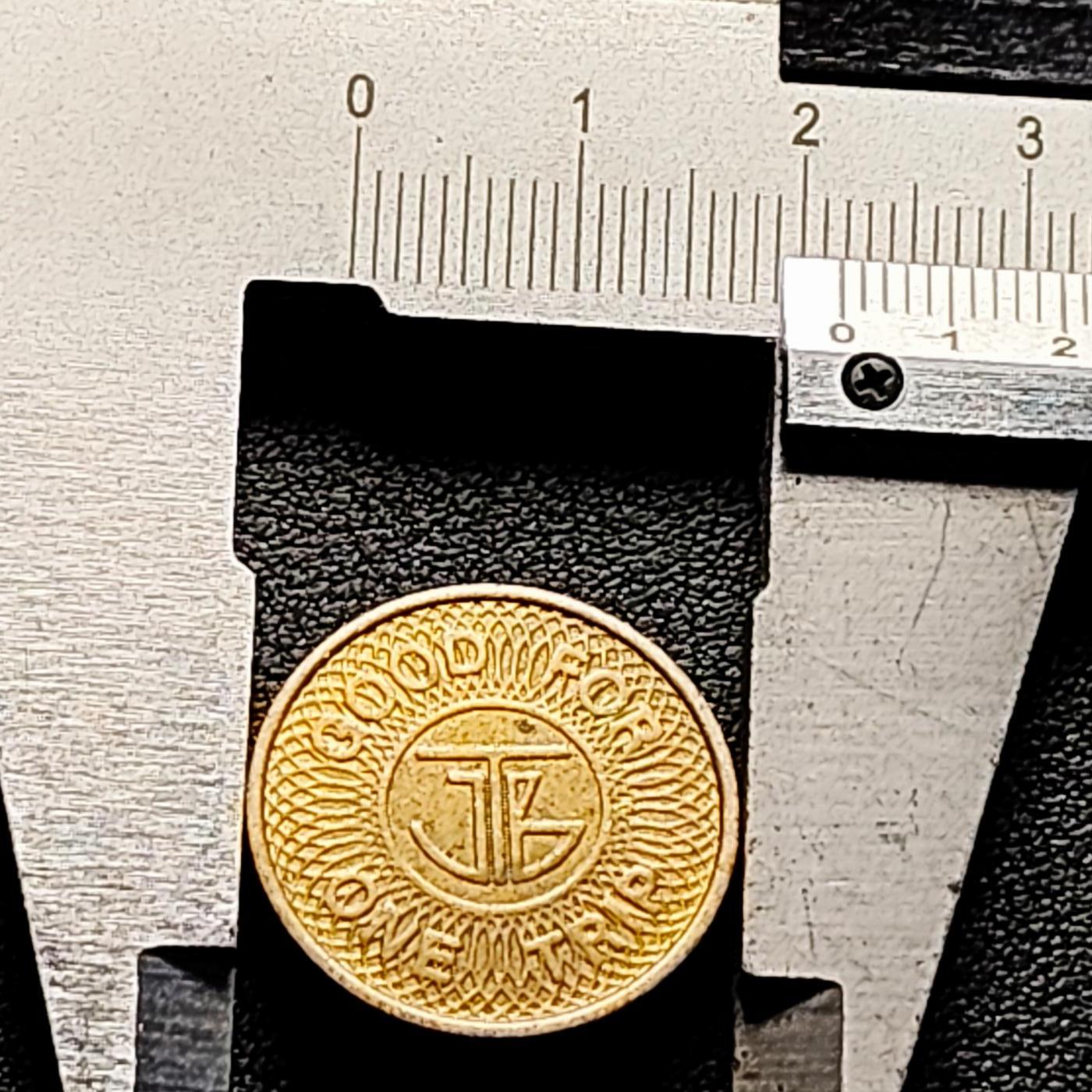 泉币菌-第161场-新年第四场 精品福利场 纽约公交车代币 21.8×1.7mm