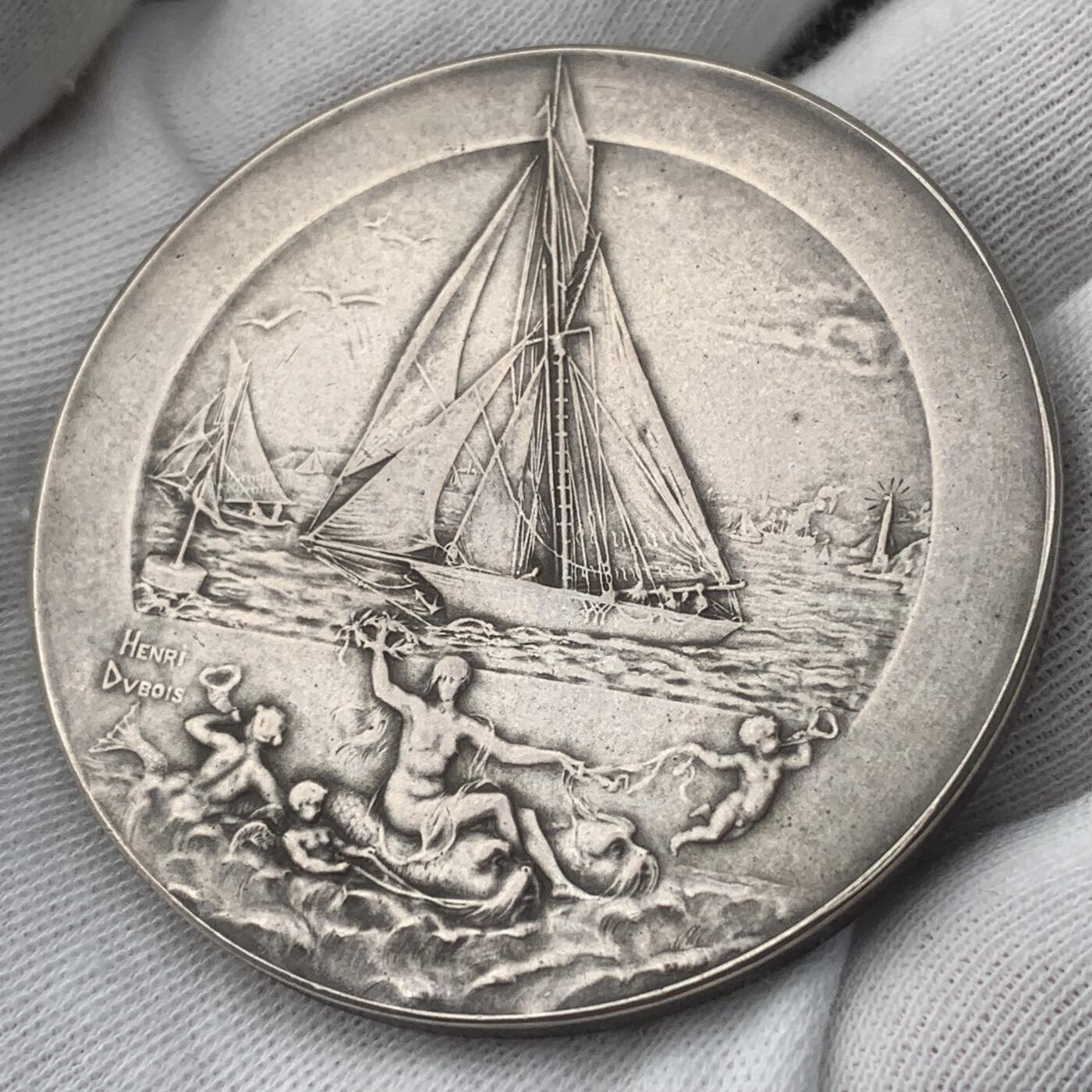 掌中浮雕-藏着的欧洲第048场 法国帆船银章，50mm，61g，Henri dubois雕刻