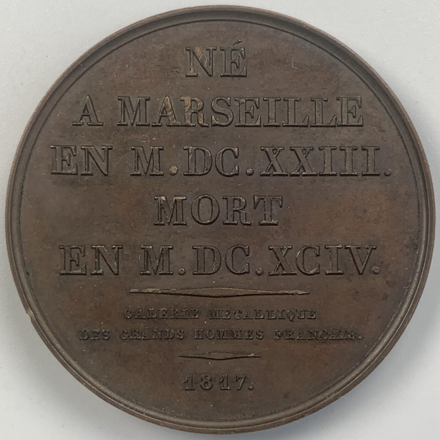 掌中浮雕-藏着的欧洲第048场 1817年法国历史人物铜章，40.7mm