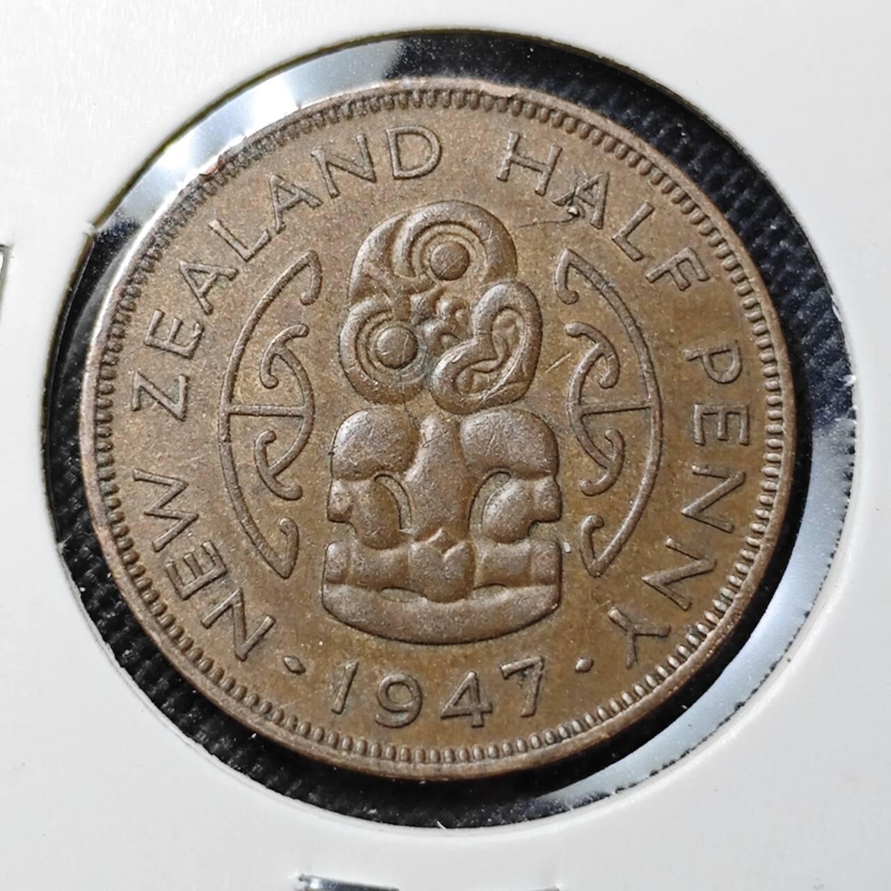 KK钱币收藏小铺  第387期  2月预留时间 周末发货  新西兰半便士铜币