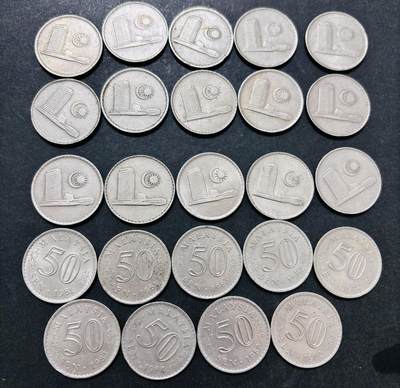 文馨钱币收藏 2026新年第二场（第 288 场）【长期接代拍品】 - 好品早期马来西亚大厦版 50 仙 28 枚