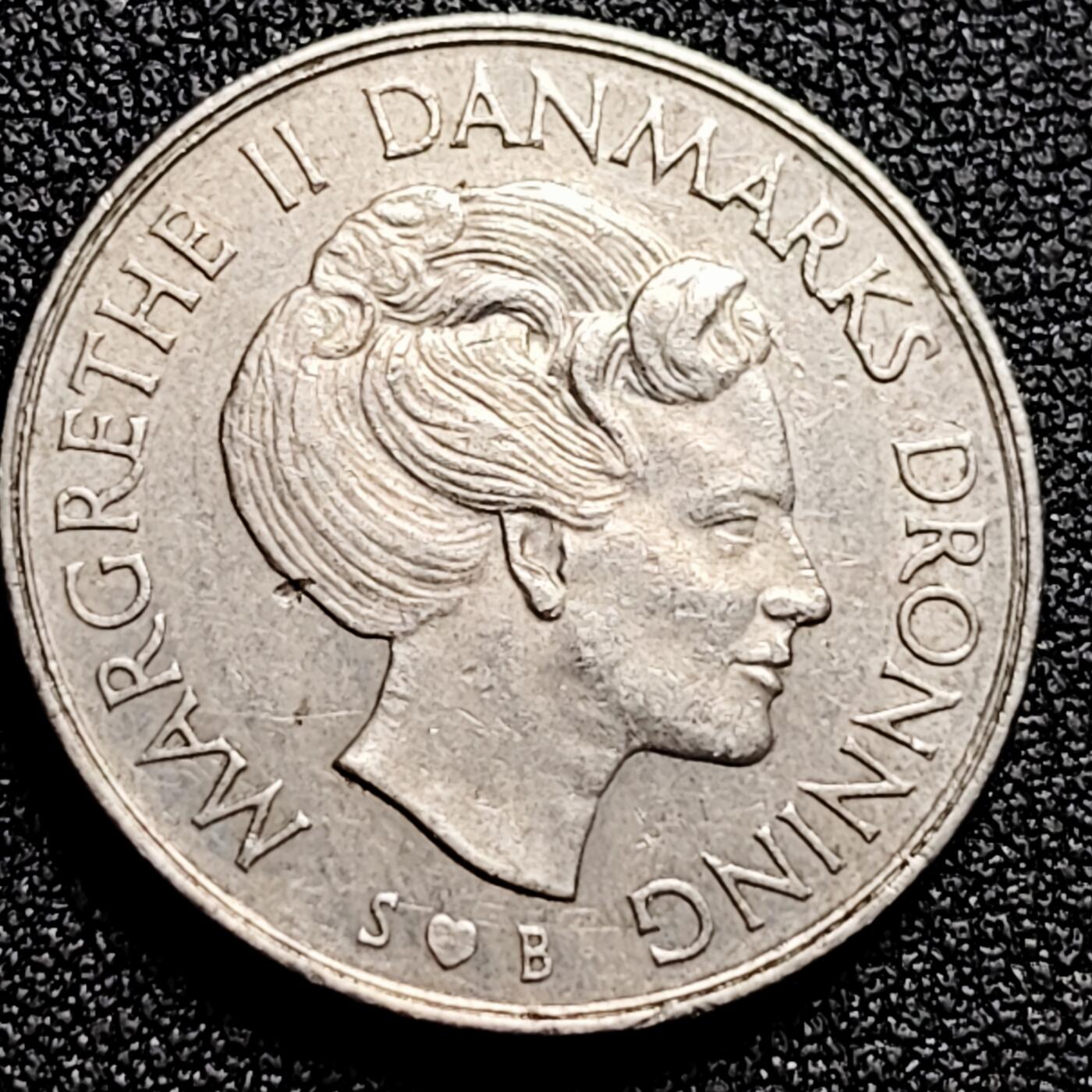 泉币菌-第165场-新年第八场 精品福利场 丹麦1973年1克朗 皇冠 玛格丽特二世女王 BB版 铜镍币 25.5mm