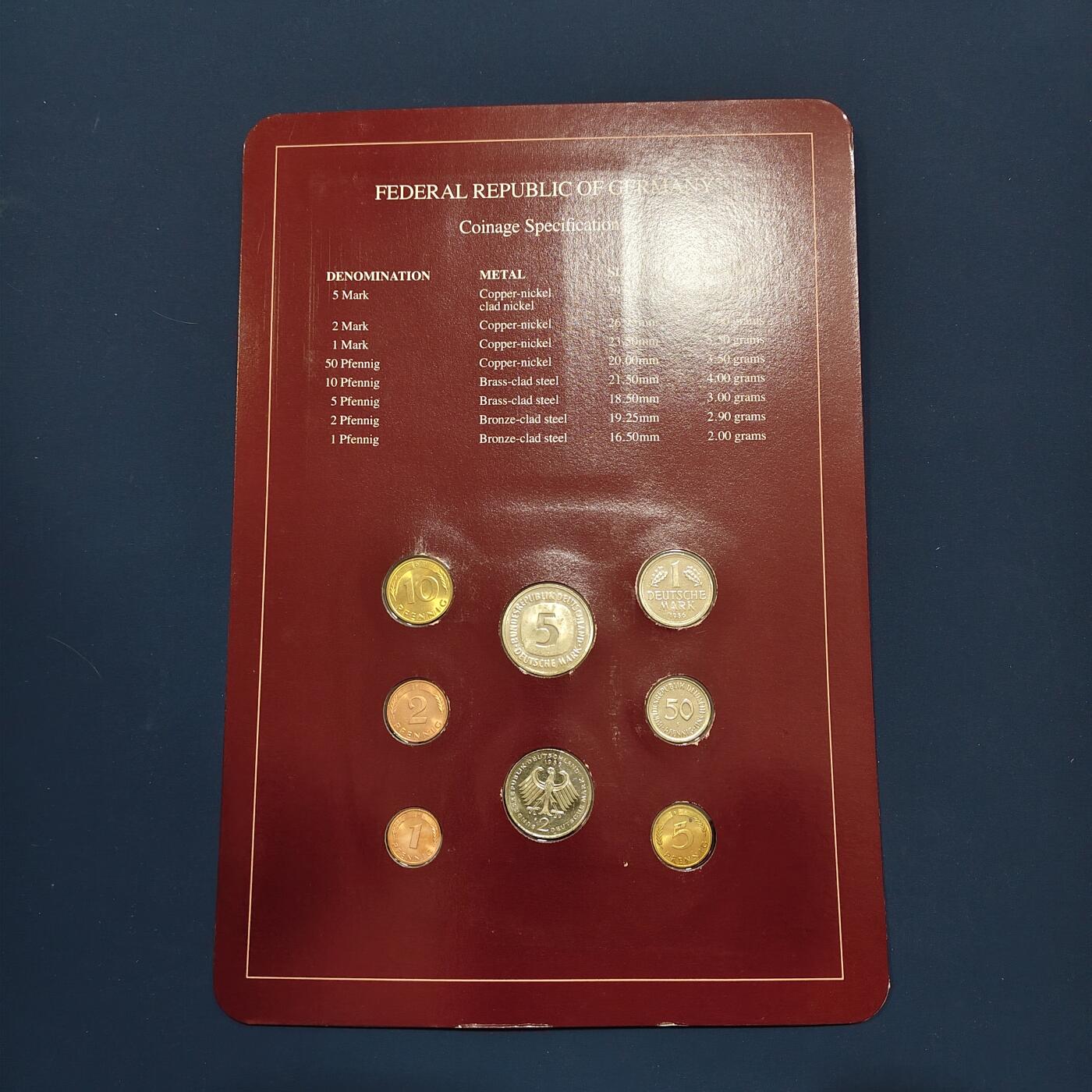 【全场包邮】纯粹捡漏拍492场【封装套币专场】-注意佣金 【富兰克林·世界各国硬币系列邮币卡】德意志联邦共和国