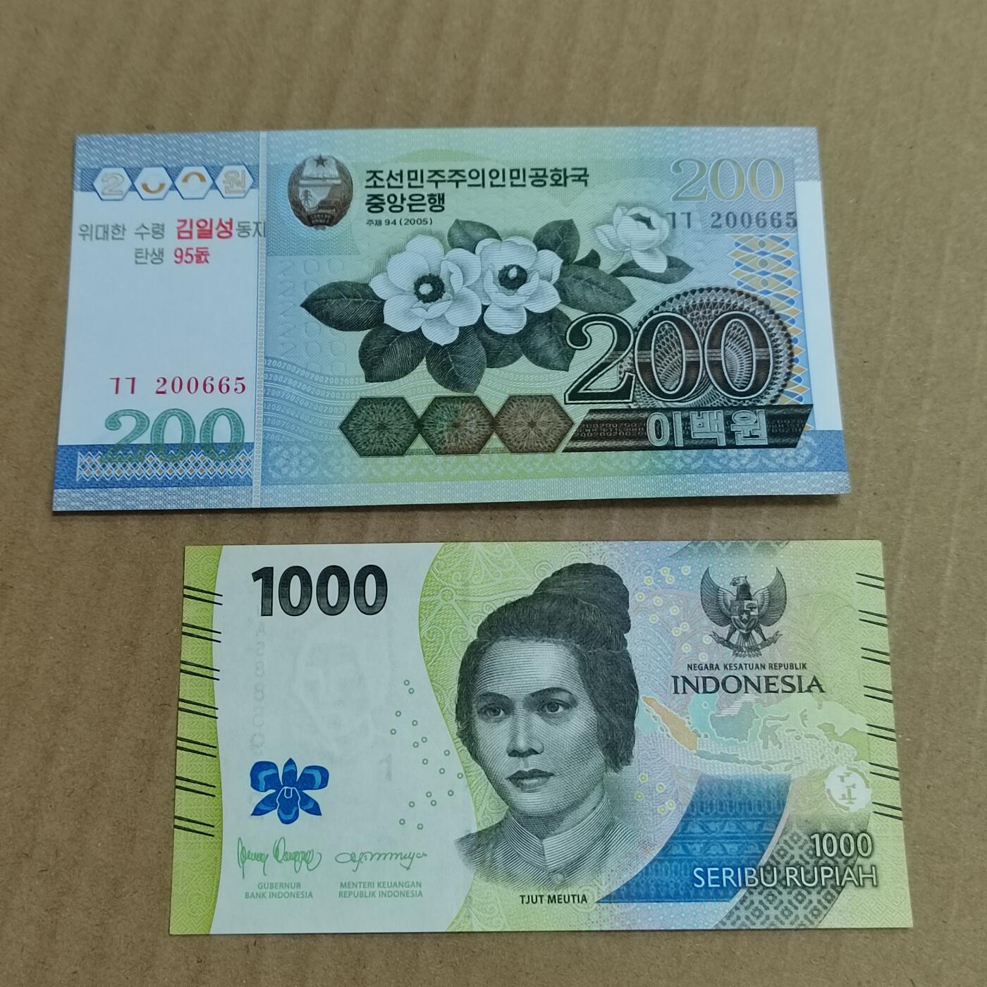 PCAI钱币   5-696  纸币等杂項小专场 外币二张