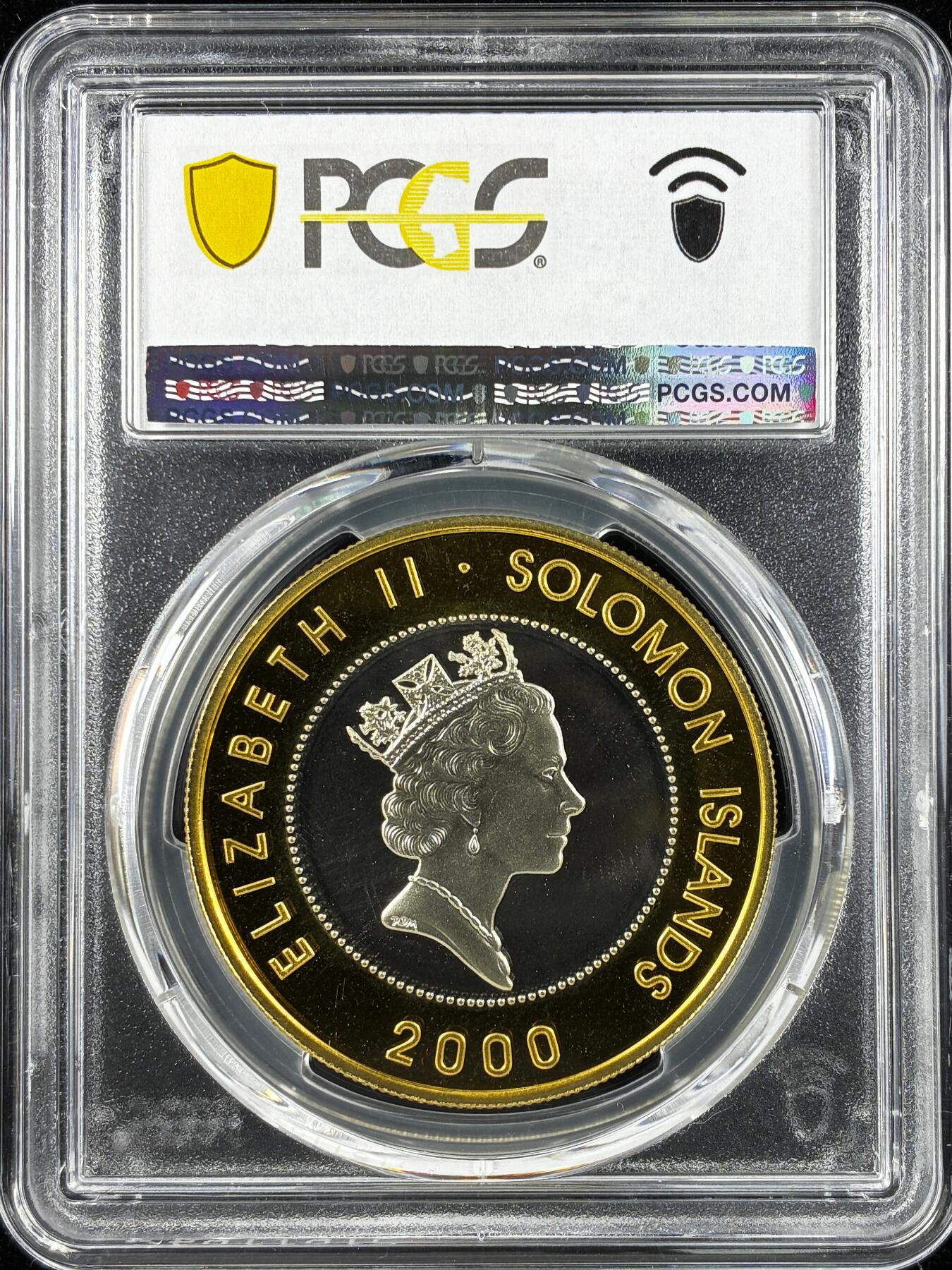 【雨安】【直播拍卖】【第0123期-评级币章】2026-01-10 周六 19:30 [评级现代] Solomon Islands 所罗门群岛 10元 2000年 王太后 PCGS-PR68DCAM 精制币