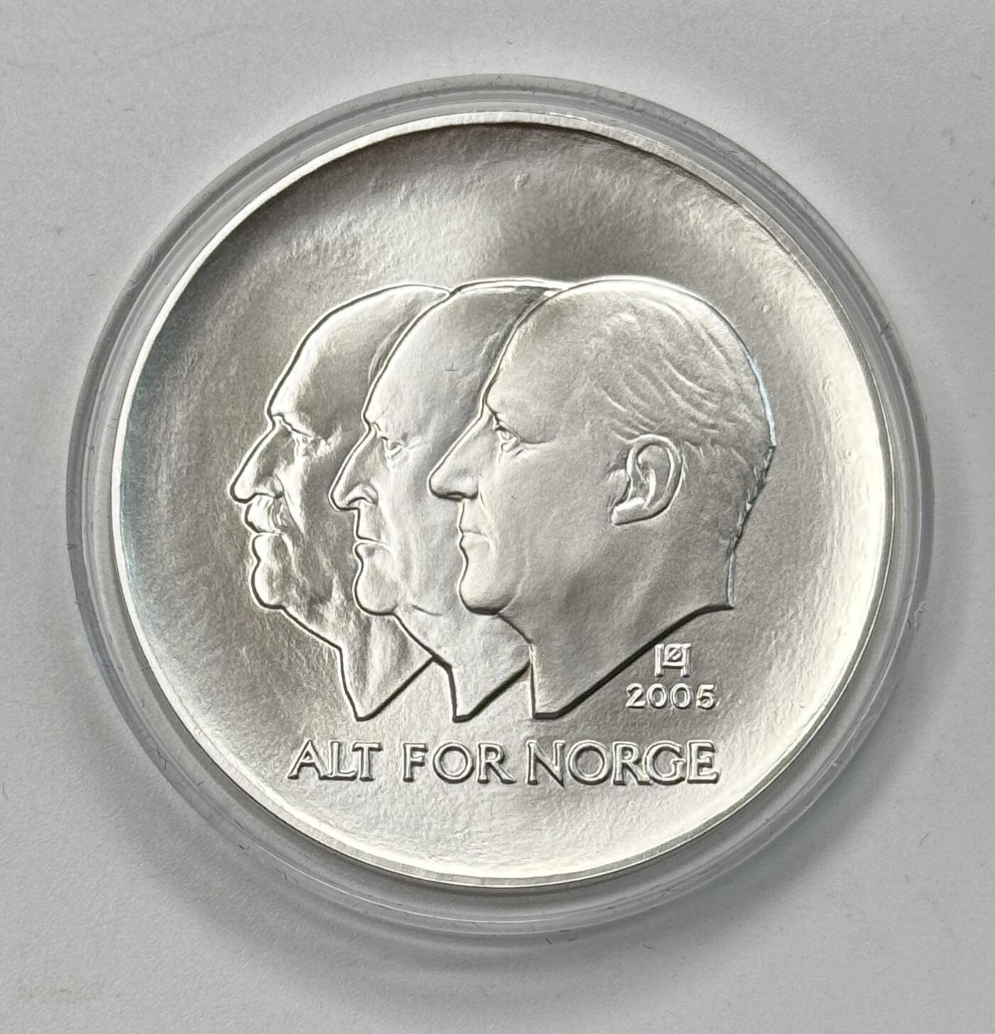 S&S Numismatic世界钱币-拍卖 第118期  瑞典2005年 挪威-瑞典联盟解散100周年 100克朗精制银币 33.6克925银