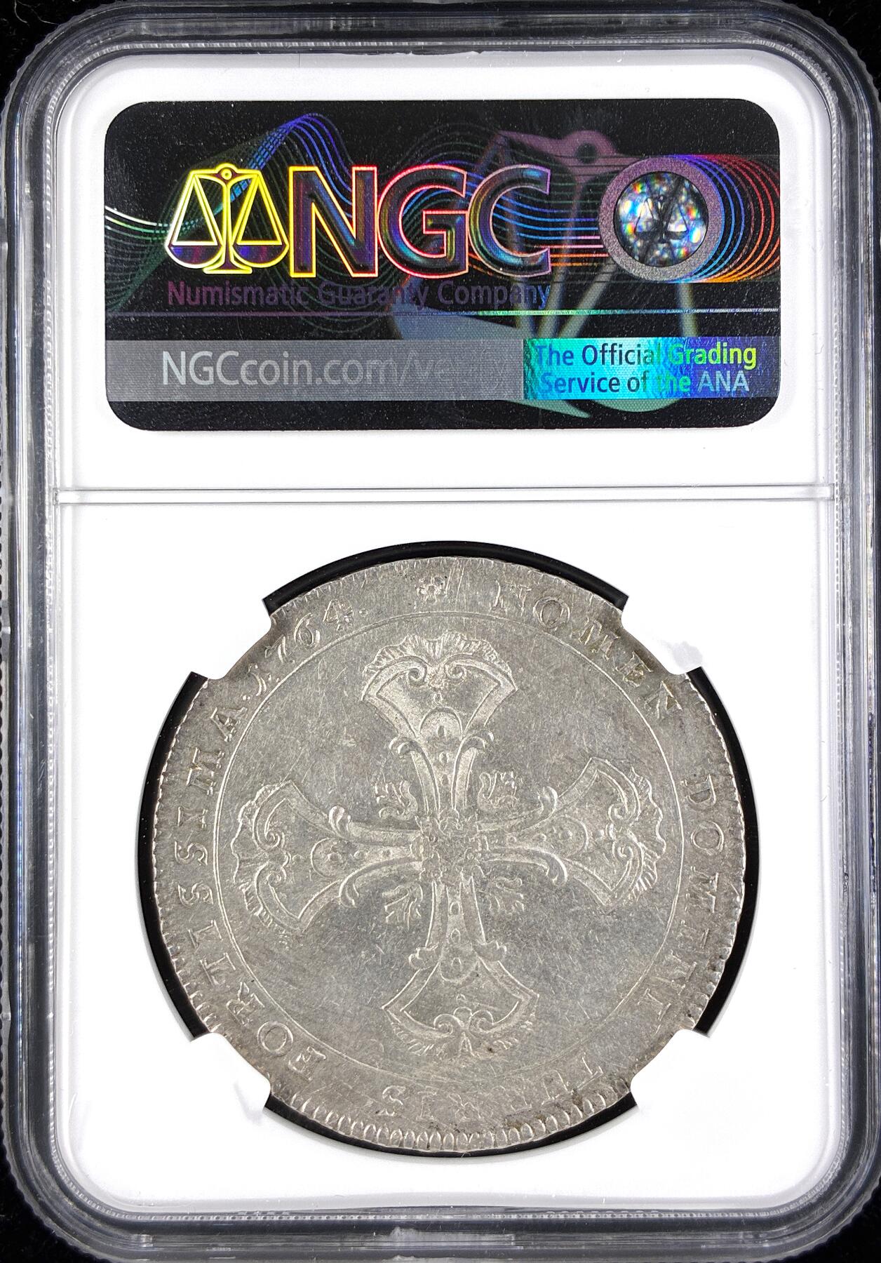 【雨安】【直播拍卖】【第0123期-评级币章】2026-01-10 周六 19:30 [评级德国] Germany 德国 德意志 1泰勒 Frankfurt法兰克福 KM#0234.2 (1764-1764) 1764年  NGC-MS61