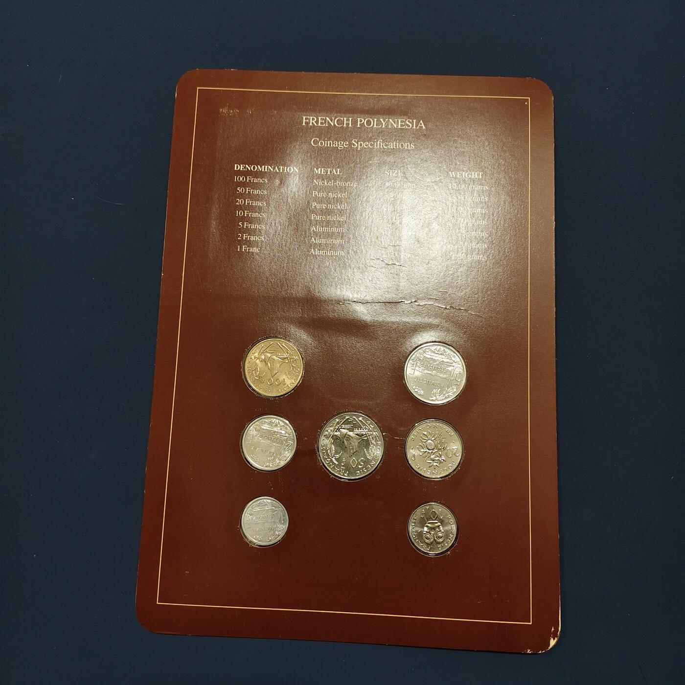 【全场包邮】纯粹捡漏拍492场【封装套币专场】-注意佣金 【富兰克林·世界各国硬币系列邮币卡】波利尼西亚（法国属地）