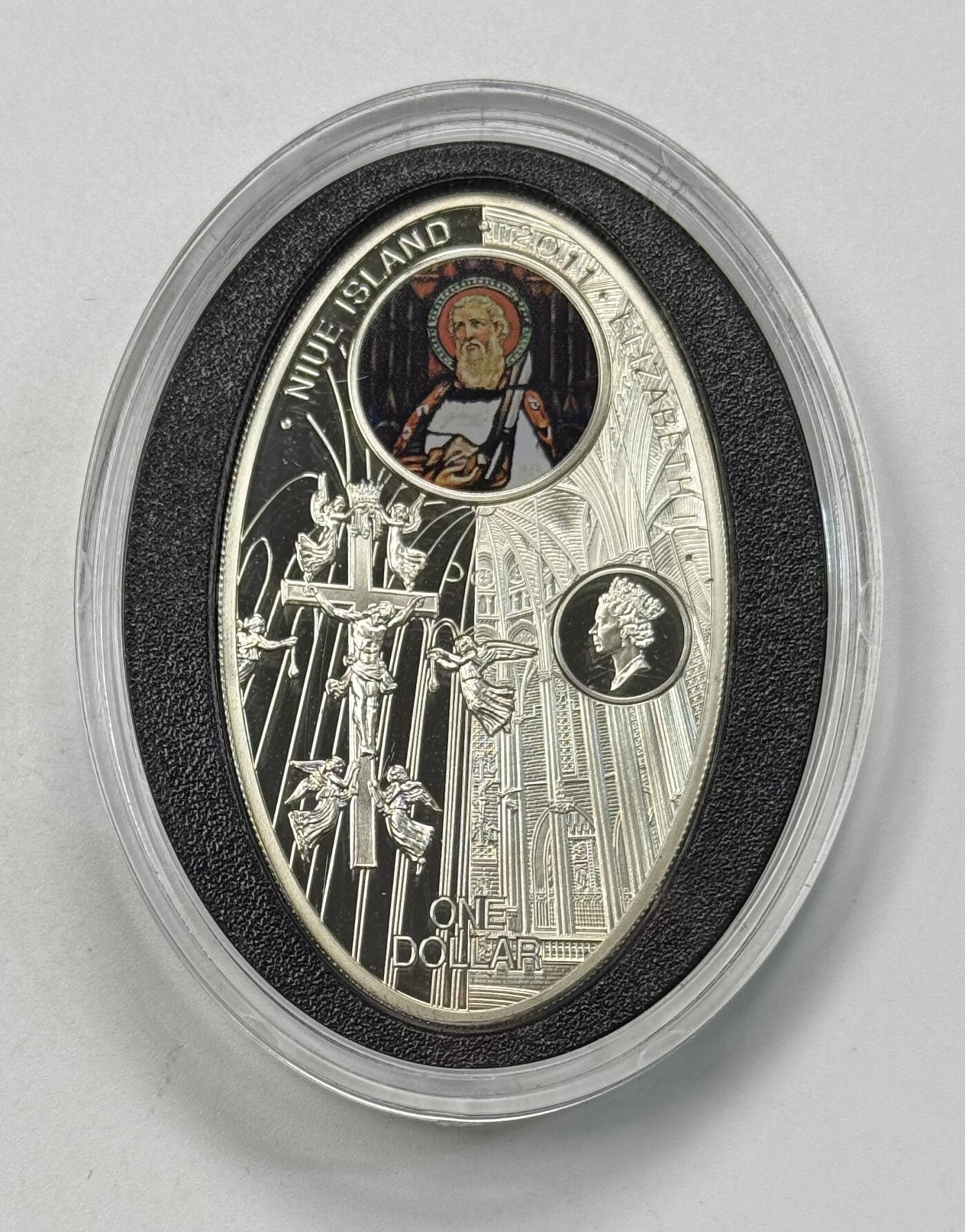 S&S Numismatic世界钱币-拍卖 第118期  纽埃2011年 圣尤拉利亚大教堂 1元精制纪念银币 28.28克925银