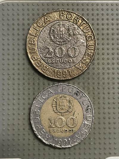 2026年第2场各国散币拍卖（总第152场） - 葡萄牙1991年2枚
