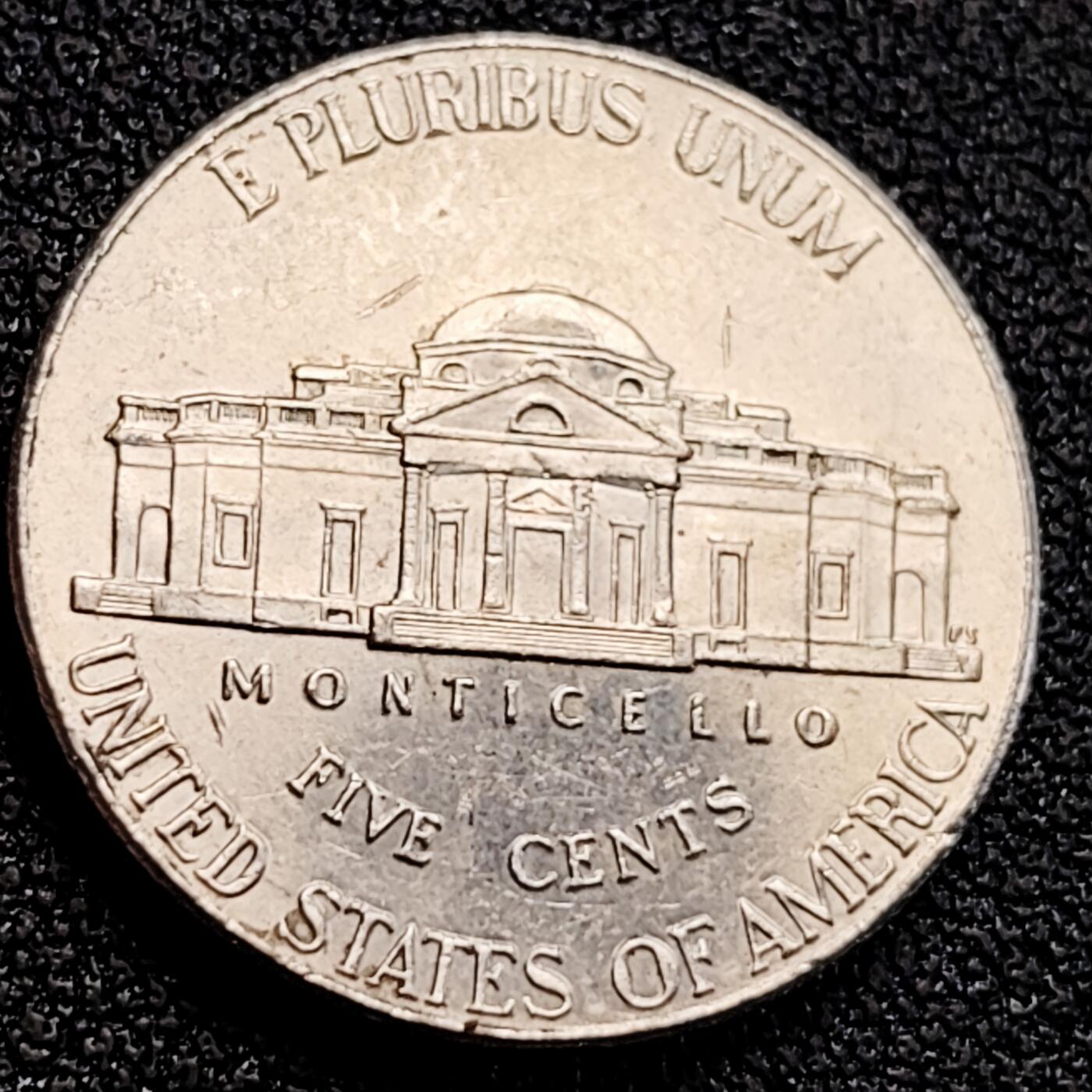 泉币菌-第164场-新年第七场 精品福利场 美国5美分 杰斐逊纪念币 背图总统在蒙蒂塞洛的故居