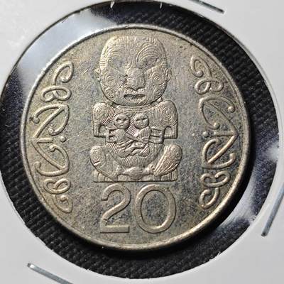 KK钱币收藏小铺  第386期  2月预留时间 周末发货 - 2002 新西兰20分 大版