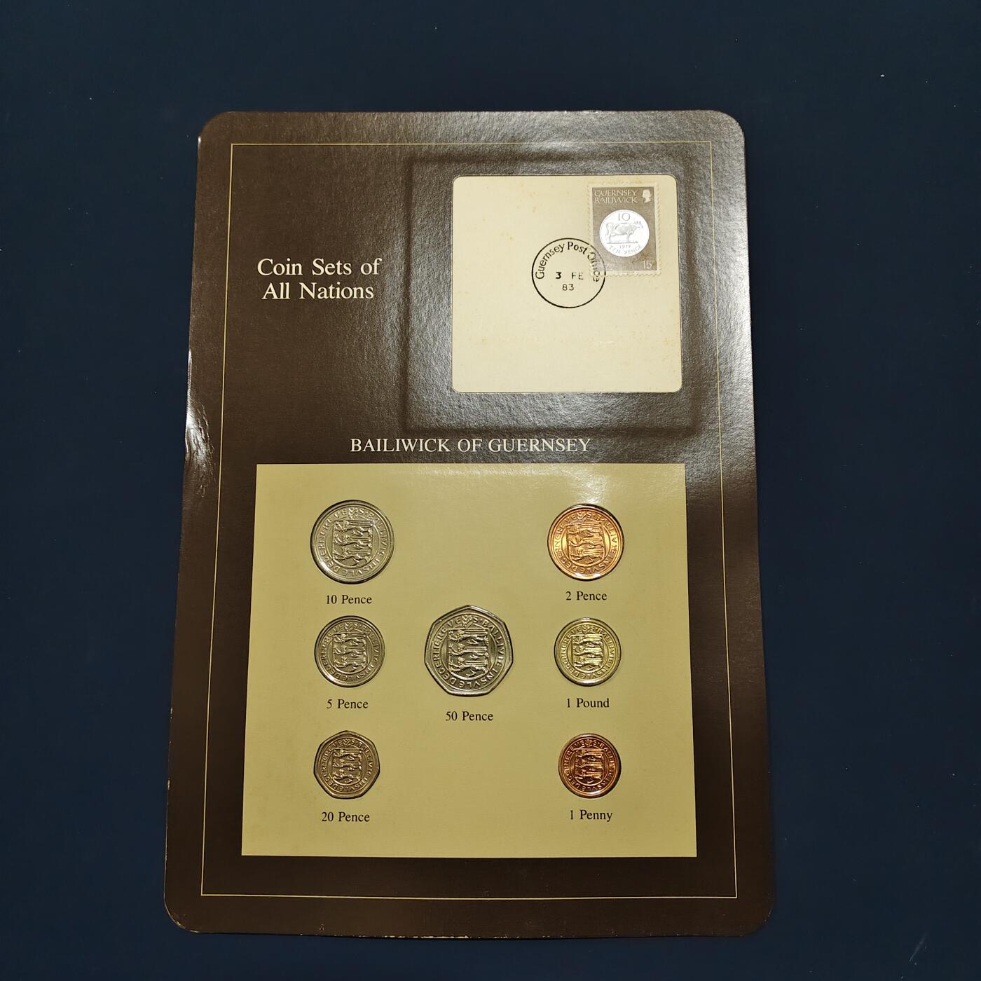 【全场包邮】纯粹捡漏拍492场【封装套币专场】-注意佣金 【富兰克林·世界各国硬币系列邮币卡】根西（英国属地）