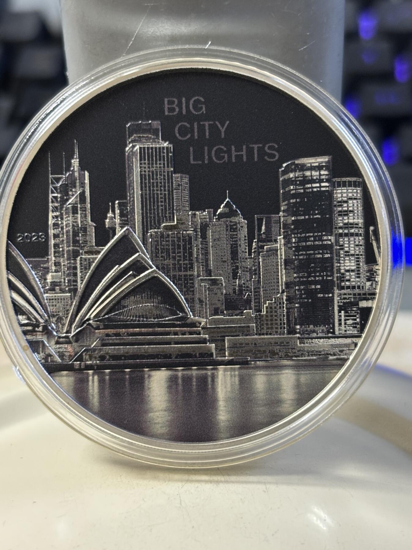 第187期拍卖 库克2023年城市之光系列澳洲悉尼1盎司纪念银币，999银，发行2023枚
