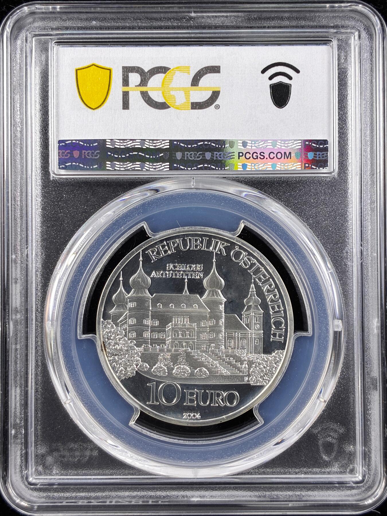 【雨安】【直播拍卖】【第0123期-评级币章】2026-01-10 周六 19:30 [评级欧元] Austria 欧元 奥地利 10欧元 2004年 阿尔施泰滕城堡 PCGS-PR68DCAM 精制币