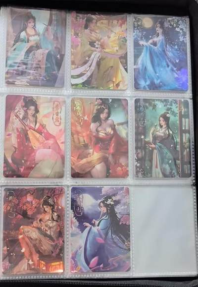 满200包邮！龙虎卡牌-七一场（满200元包邮，无佣金，每周六结拍，欢迎送拍） - 8张全 趣卡社元明清 秦淮八艳 一套