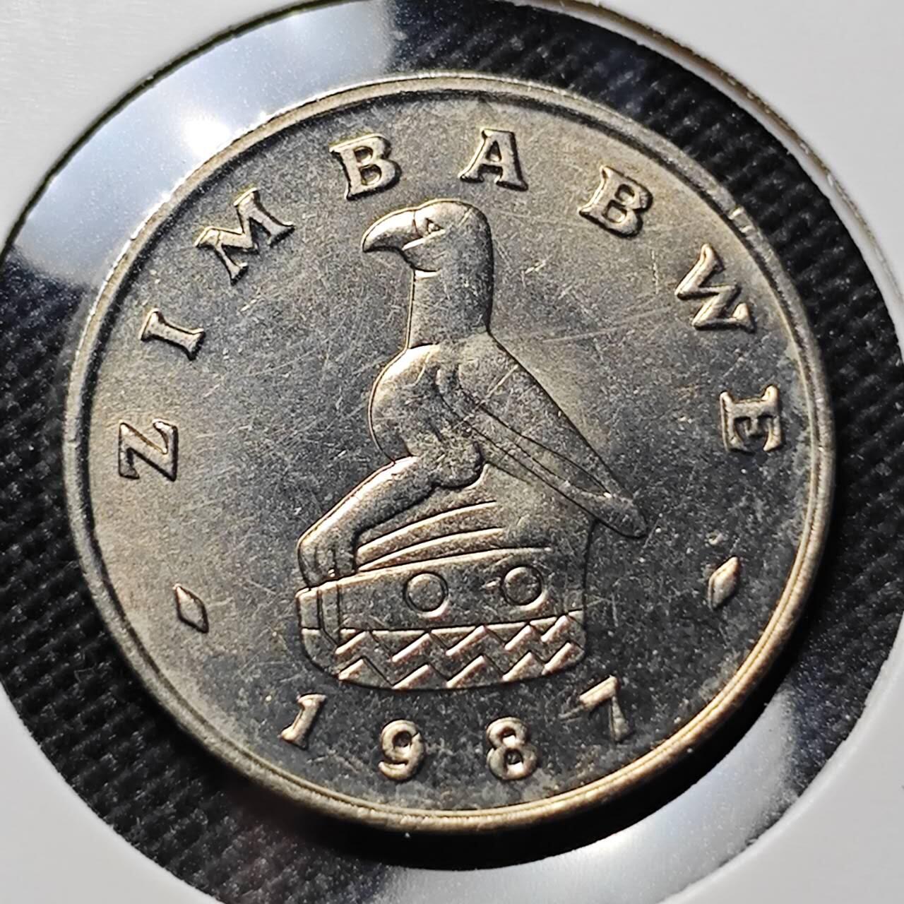 KK钱币收藏小铺  第387期  2月预留时间 周末发货 1987津巴布韦20分  好品