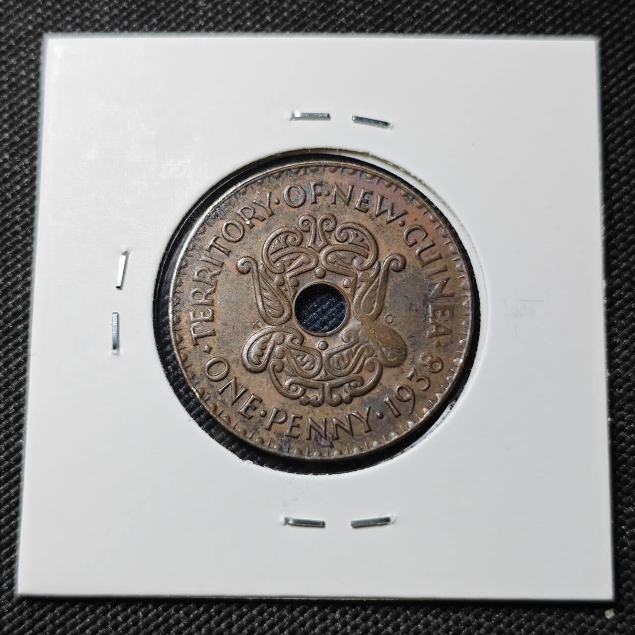 KK钱币收藏小铺  第386期  2月预留时间 周末发货  1938英属几内亚1便士