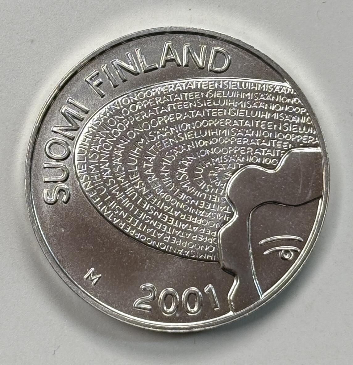 S&S Numismatic世界钱币-拍卖 第118期  芬兰2001年 女高音歌唱家-艾诺·阿珂特 100马克纪念银币 31.2克925银 