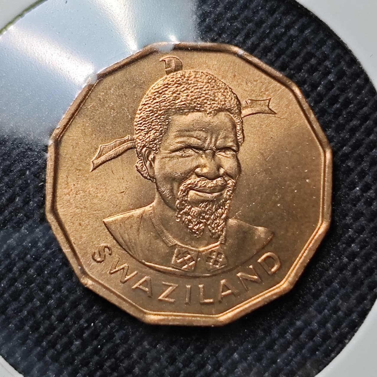 KK钱币收藏小铺  第387期  2月预留时间 周末发货  斯威士兰1分铜币 好品