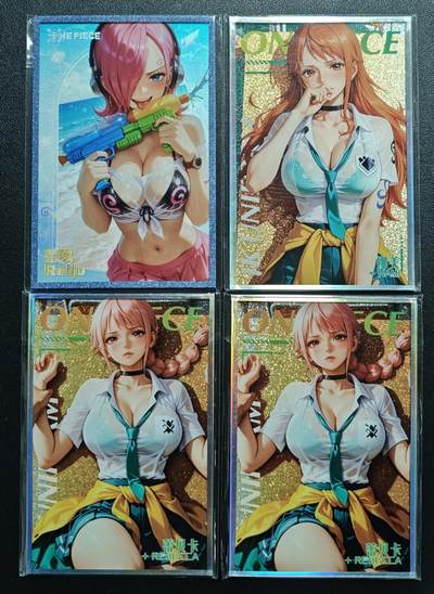 天玑星卡拍第158期《1.8周四截拍》持续收拍收评中 满赠卡需备注 - 海贼王 蕾玖 娜美 蕾贝卡 色纸 四张 第一组