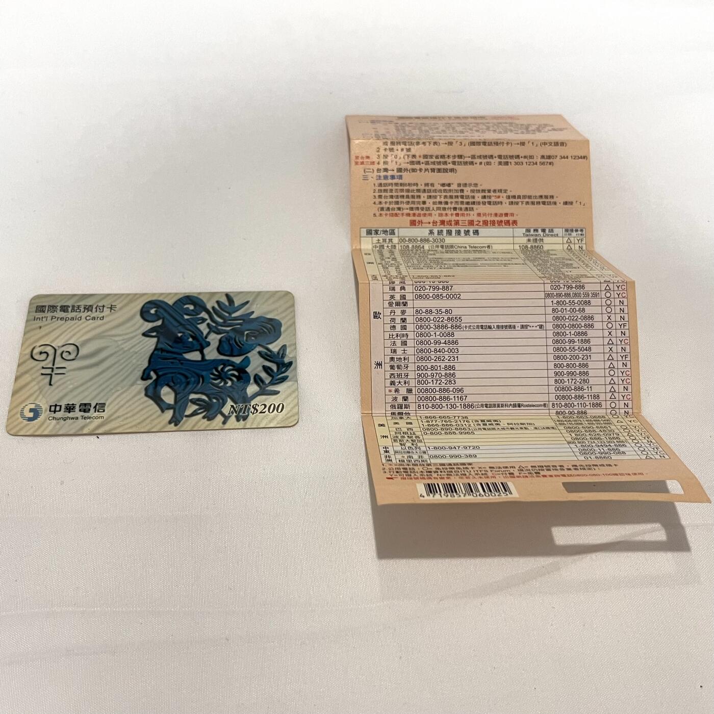 韵星假日拍卖第三十五期 -- Rimey Holidays Auction 34 2004年台湾中华电信国际电话预付卡