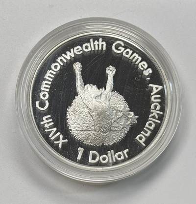 S&S Numismatic世界钱币-拍卖 第118期  - 新西兰1989年 奥克兰英联邦运动会 1新元精制纪念银币 盒证齐全 27.216克925银
