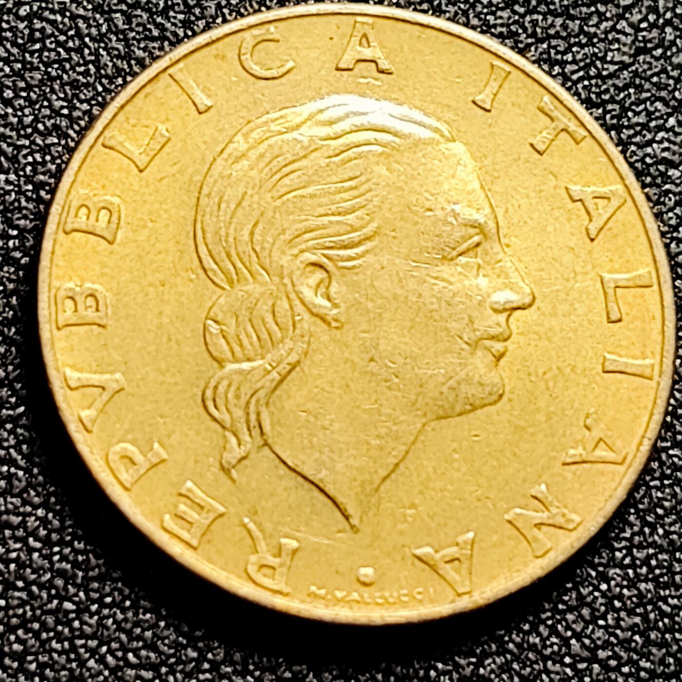 泉币菌-第165场-新年第八场 精品福利场 1991年 意大利200里拉黄铜硬币 女神 24mm 纪念币铜钱