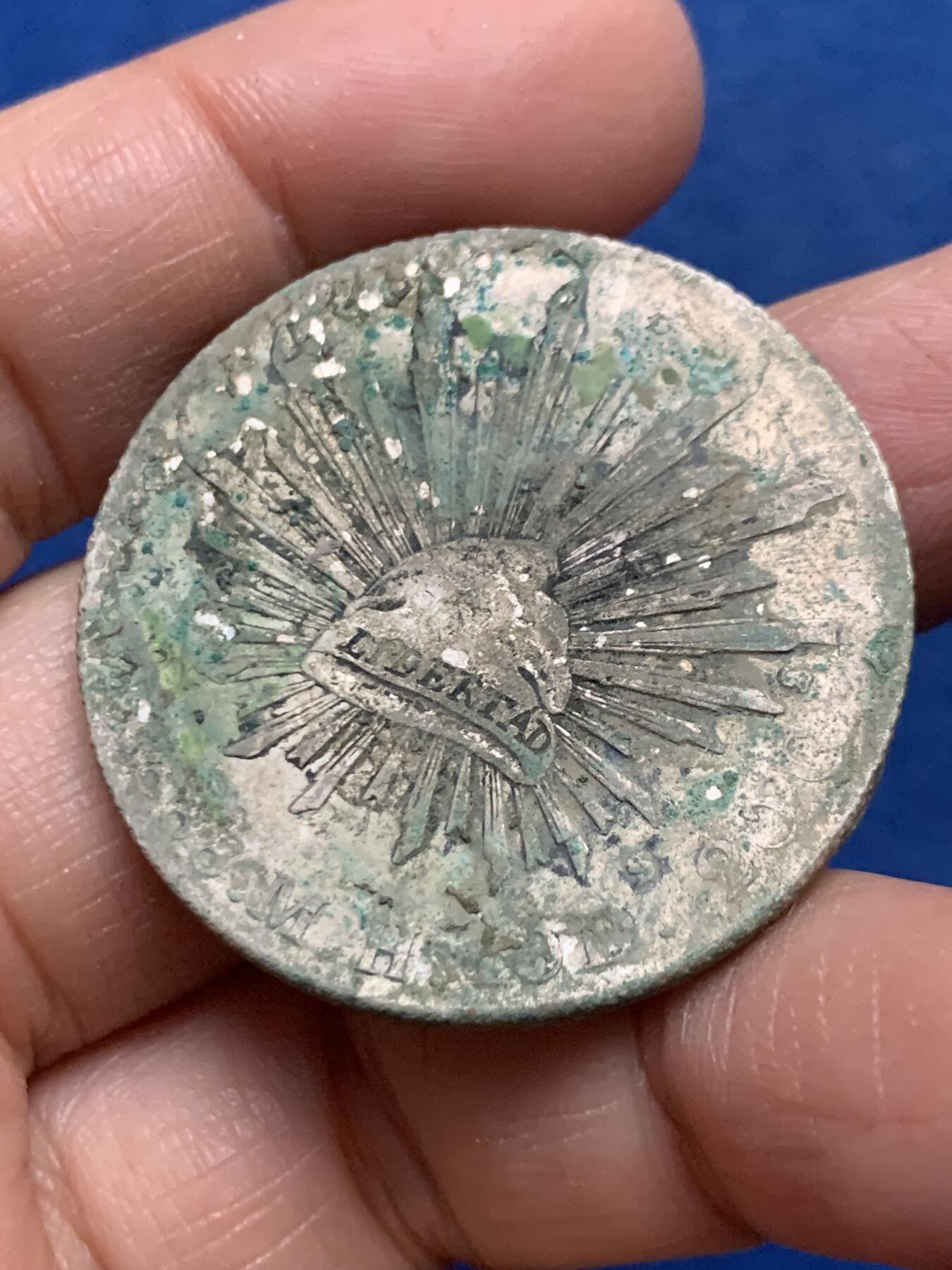 《竞宝斋》第455场 周日，周一 2场连拍 （全场包邮，欢迎送拍） 墨西哥1888年墨戳鹰洋一圆 罐装原味难得