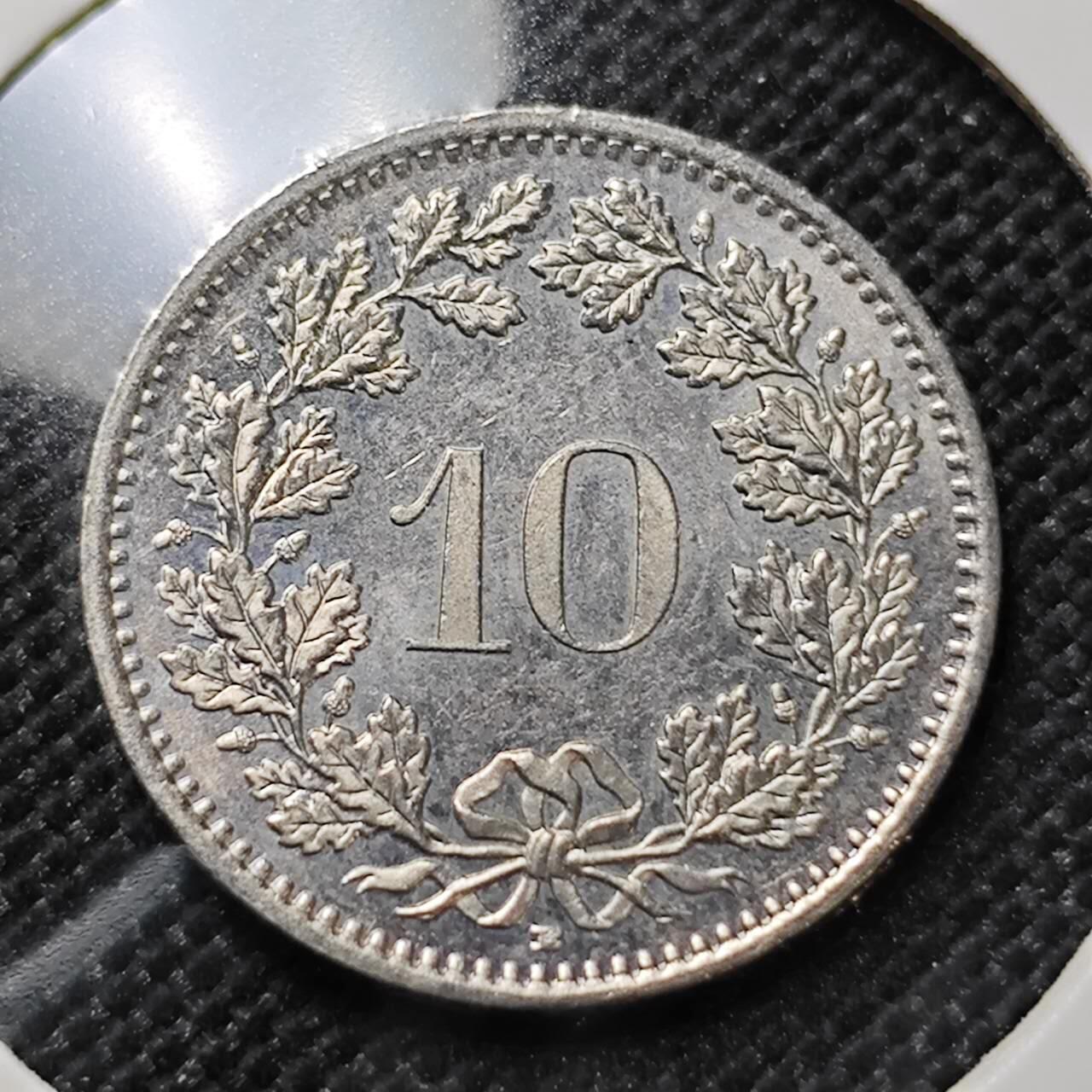 KK钱币收藏小铺  第387期  2月预留时间 周末发货  瑞士10分