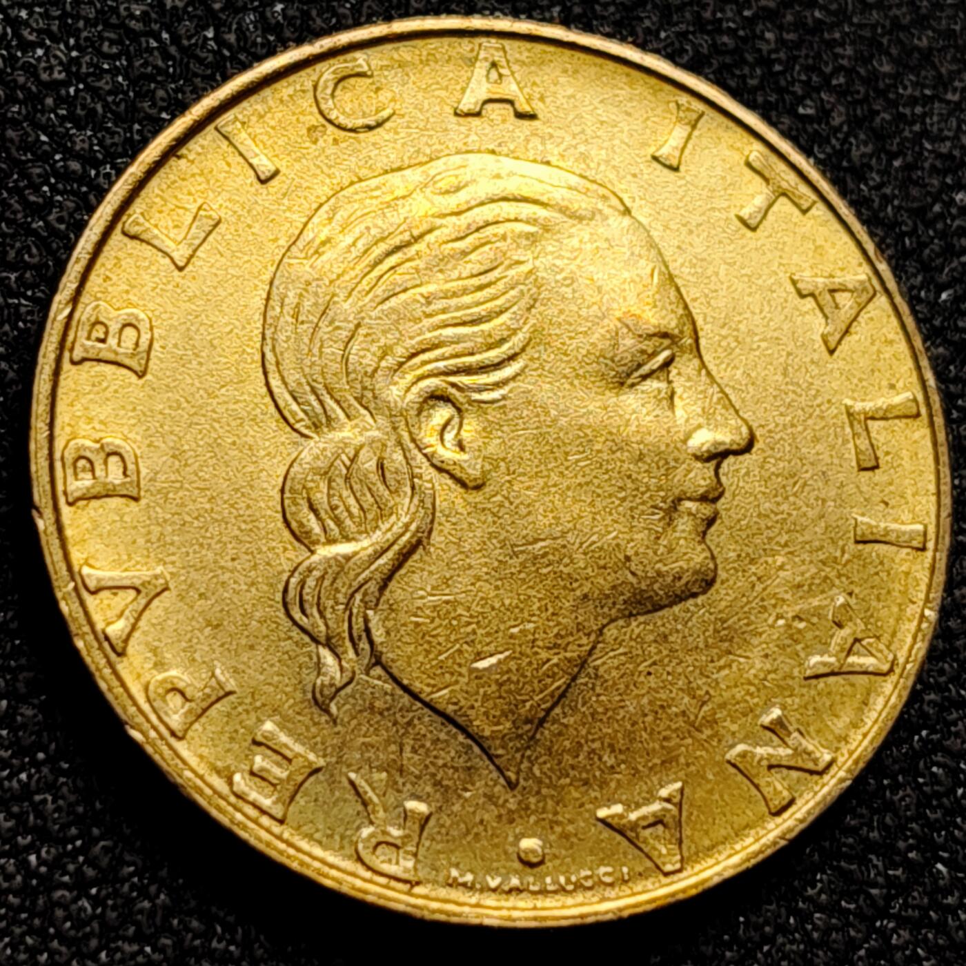 泉币菌-第165场-新年第八场 精品福利场 原铜光美品 宪法180周年 意大利200里拉硬币 1993年 直径24MM 