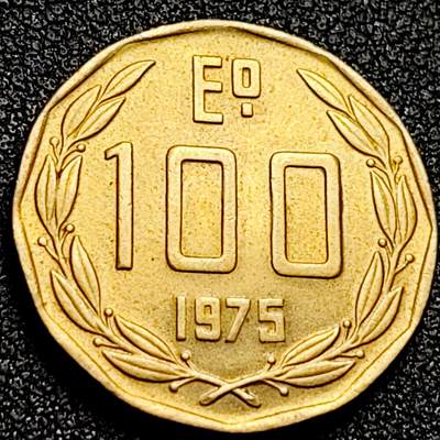 泉币菌-第164场-新年第七场 精品福利场 - 智利 1975年100埃斯库多硬币 安第斯秃鹫 23mm