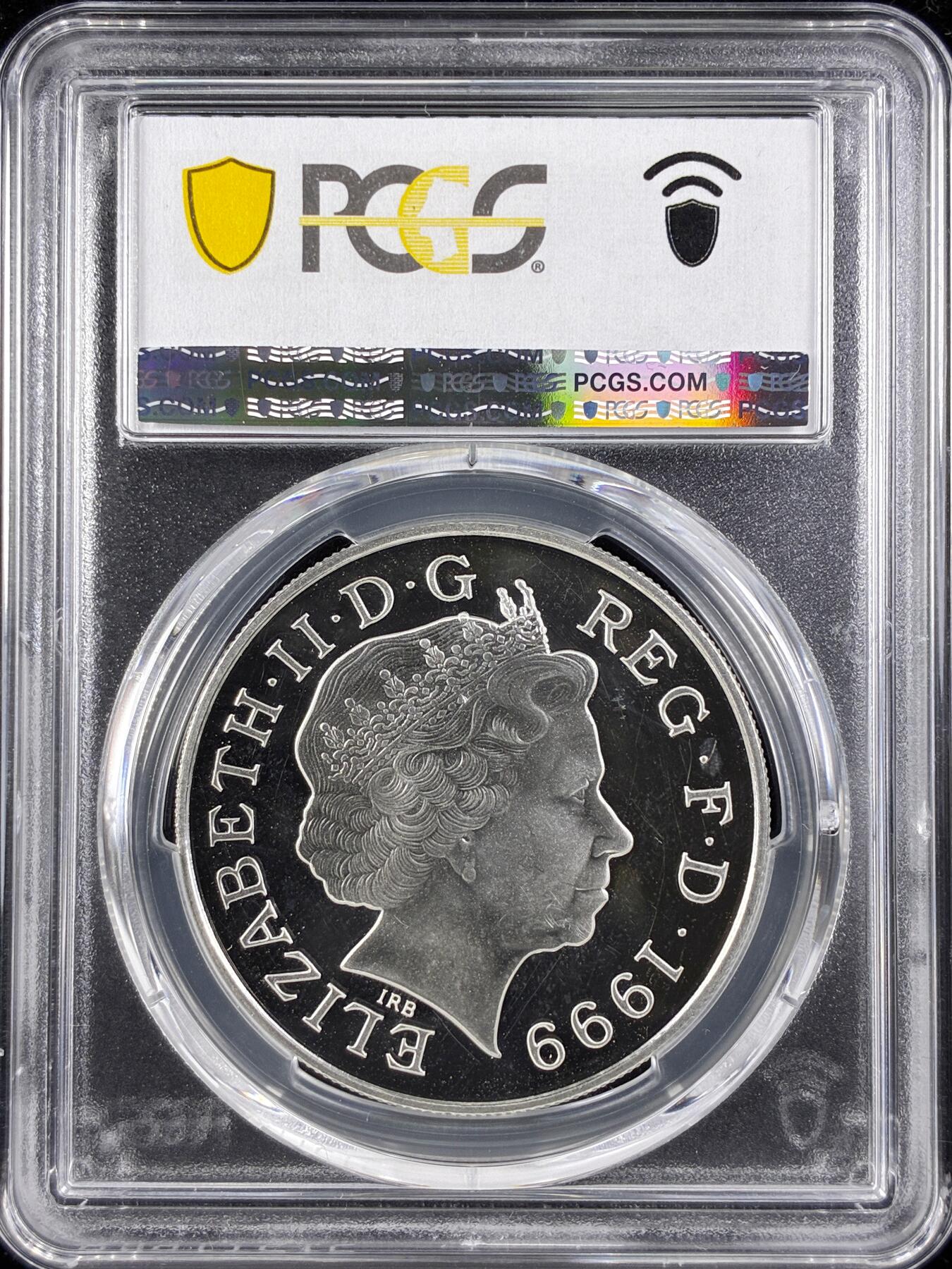 【雨安】【直播拍卖】【第0123期-评级币章】2026-01-10 周六 19:30 [评级现代] Great Britain 英国 5镑 1999年 戴安娜 PCGS-PR65DCAM 精制币