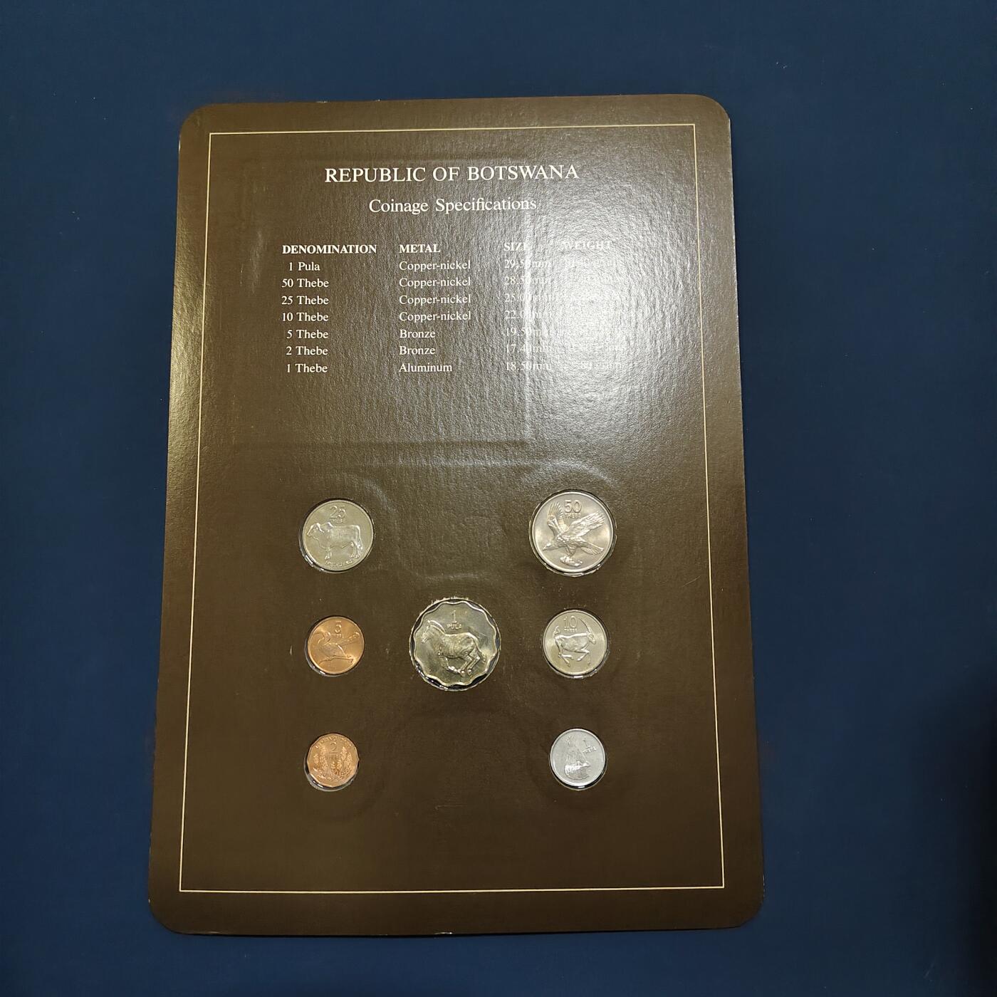 【全场包邮】纯粹捡漏拍492场【封装套币专场】-注意佣金 【富兰克林·世界各国硬币系列邮币卡】博兹瓦纳共和国