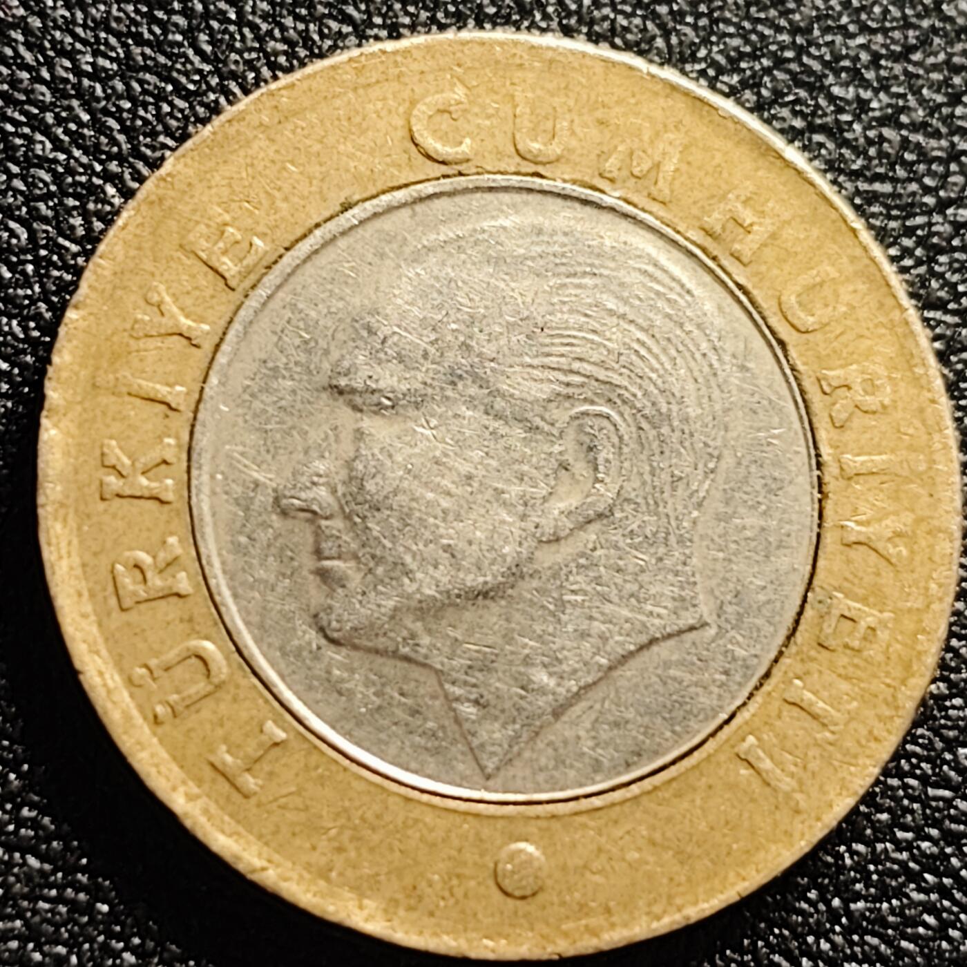 泉币菌-第161场-新年第四场 精品福利场 凯末尔总统 土耳其1里拉硬币 26.15毫米 8.2克