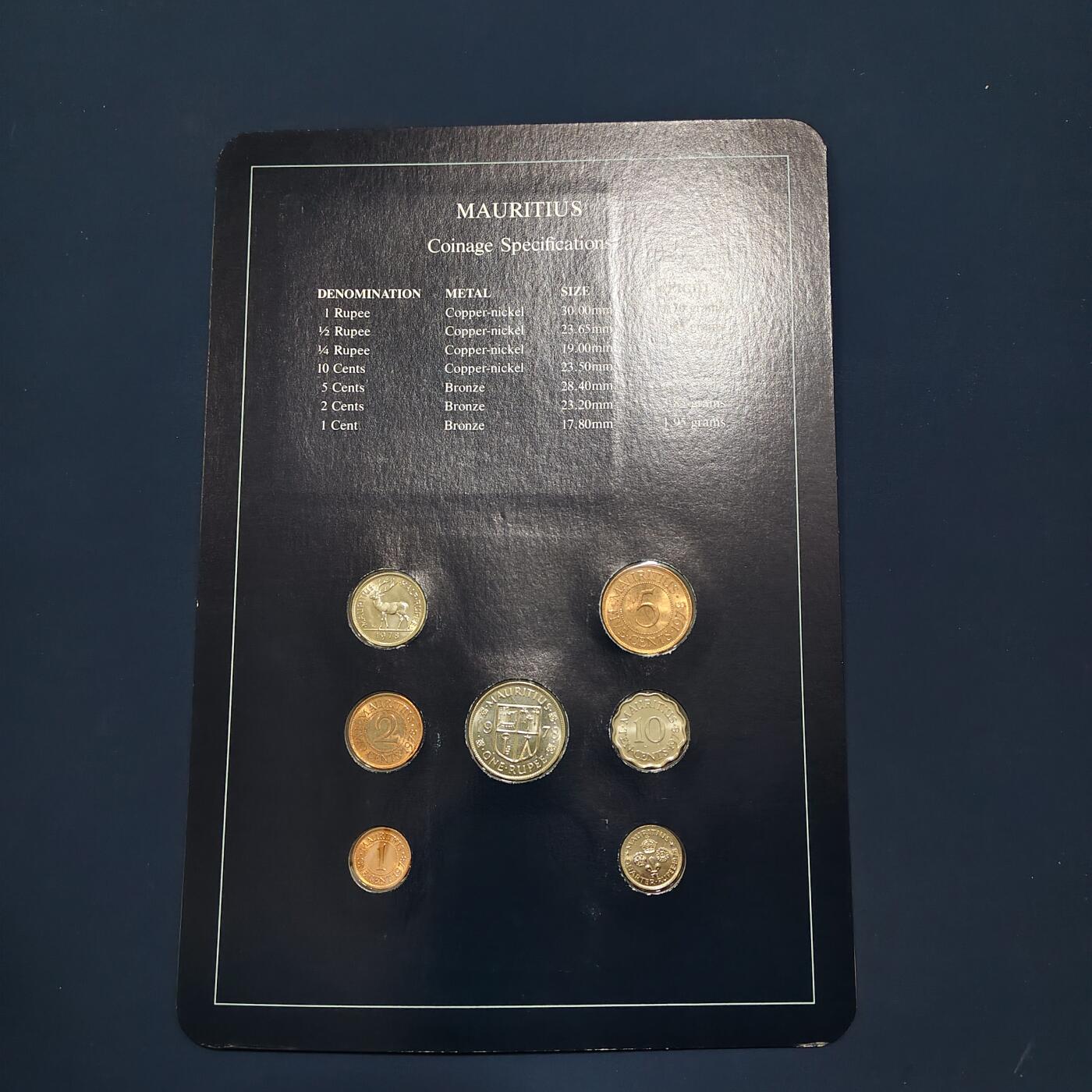 【全场包邮】纯粹捡漏拍492场【封装套币专场】-注意佣金 【富兰克林·世界各国硬币系列邮币卡】毛里求斯共和国