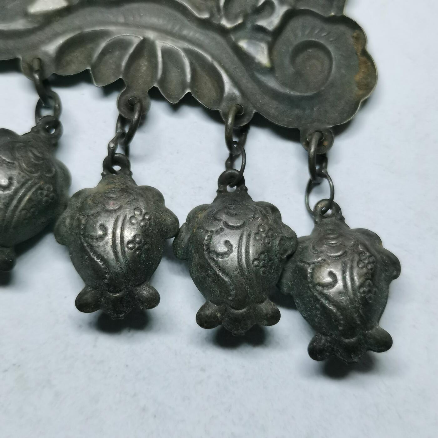 杂件专场93期 清代老银二仙吊坠